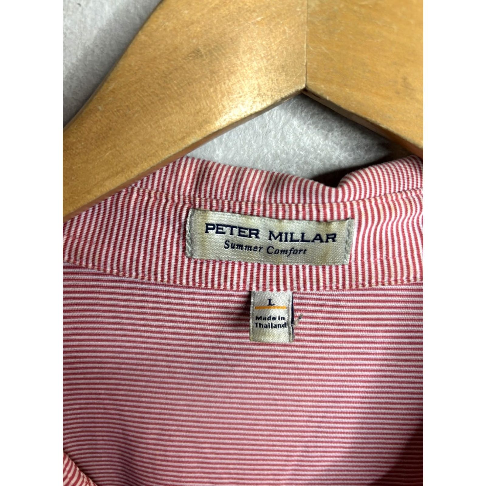 Peter Millar Peter Millar Polo Shirt Mens Large Pink Striped Summer Comfort Golf Size US L / EU 52-54 / 3 - 5 Thumbnail