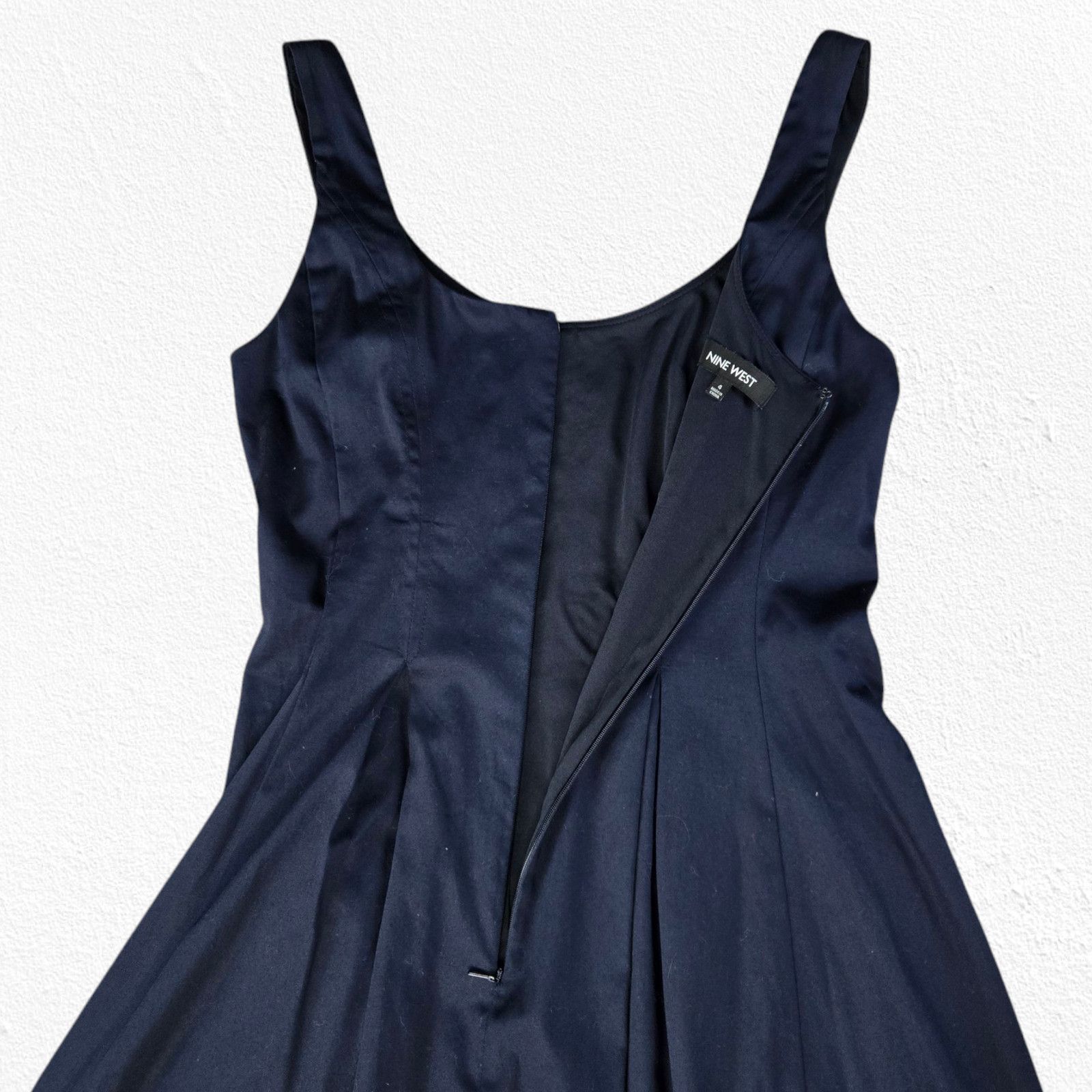 Nine West Nine West Navy Classic Fit and Flare Dress Size 4 Size S / US 4 / IT 40 - 10 Thumbnail