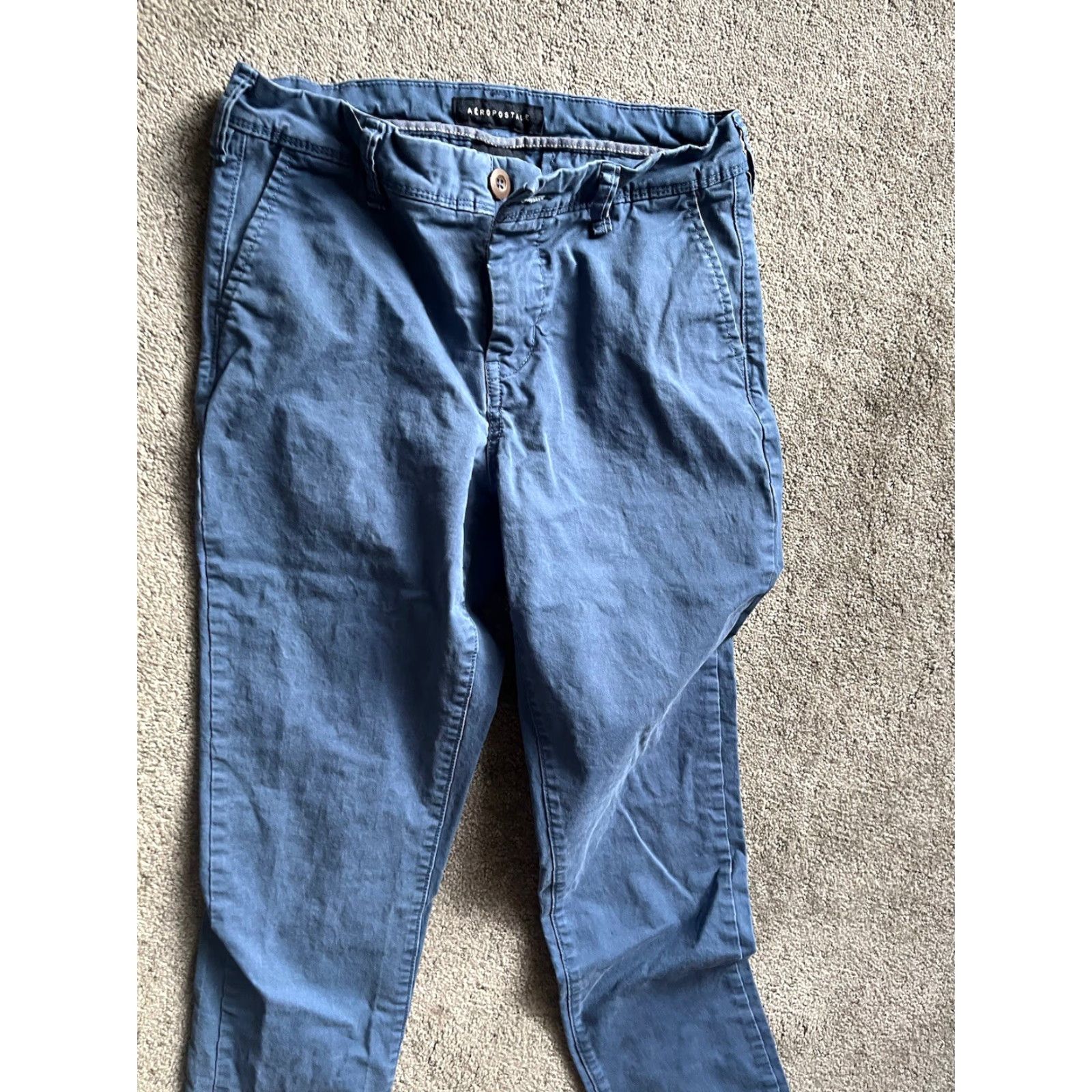 Vintage VINTAGE Aeropostale Slim Straight Leg Chino Pants Men Size 28x32 Blue Classic Casual Size US 28 / EU 44 - 2 Thumbnail