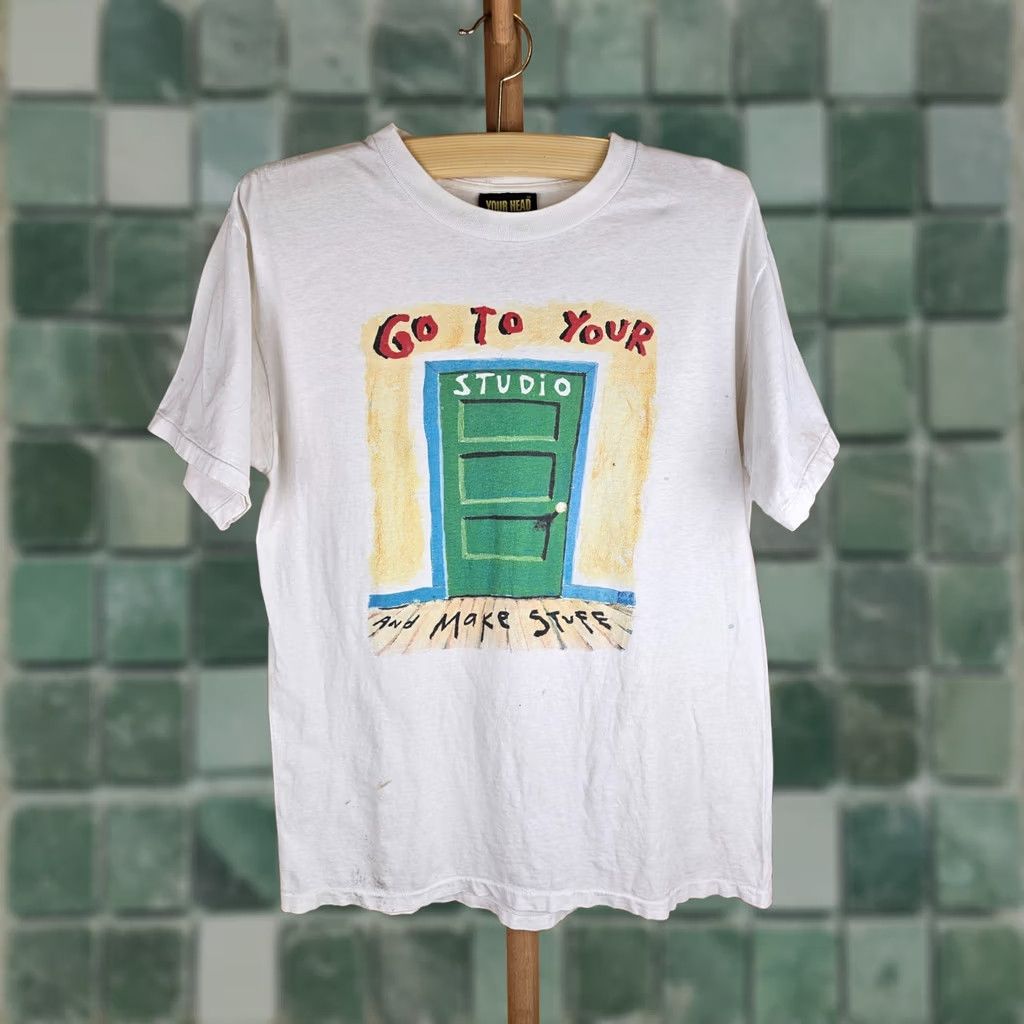 Vintage VINTAGE YOUR HEAD GOES HERE GO TO YOUR STUDIO COTTON T-SHIRT SZ LARGE Shirt Men XS-XL? Size US L / EU 52-54 / 3 - 1 Thumbnail