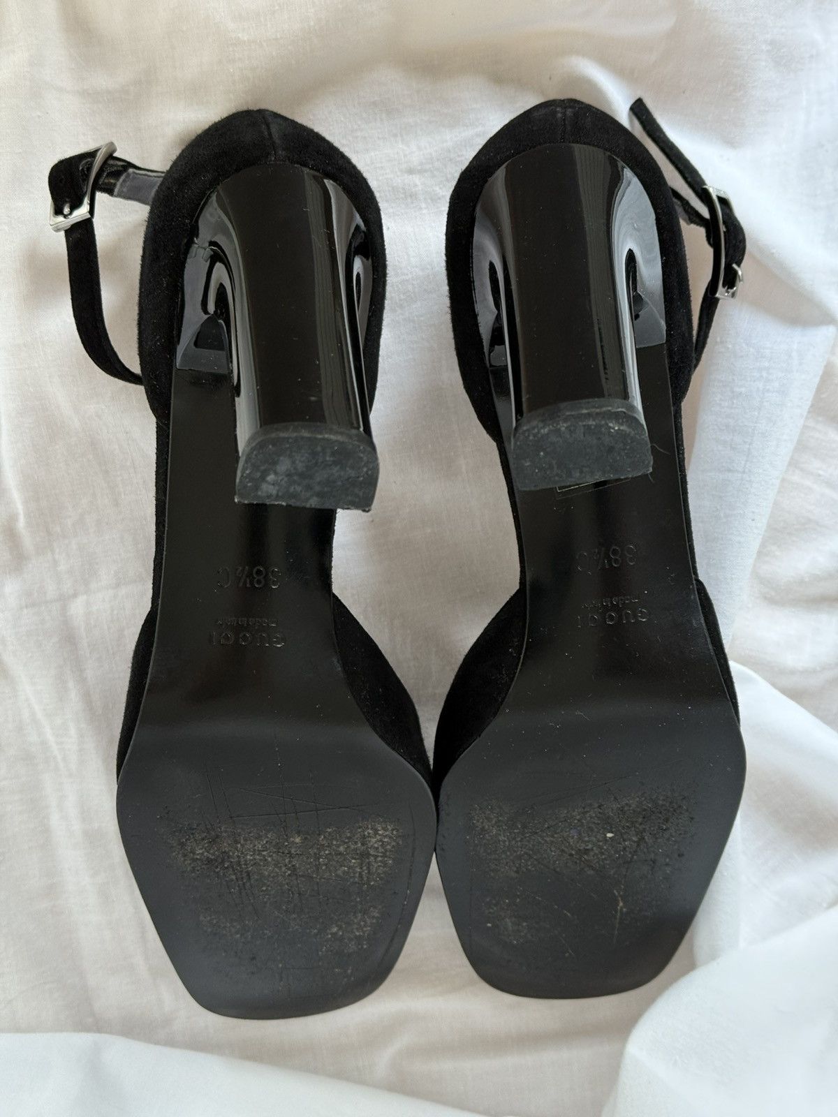 Gucci Gucci Suede Black Mary Jane Squared Toe Heels Size US 8.5 / IT 38.5 - 9 Thumbnail