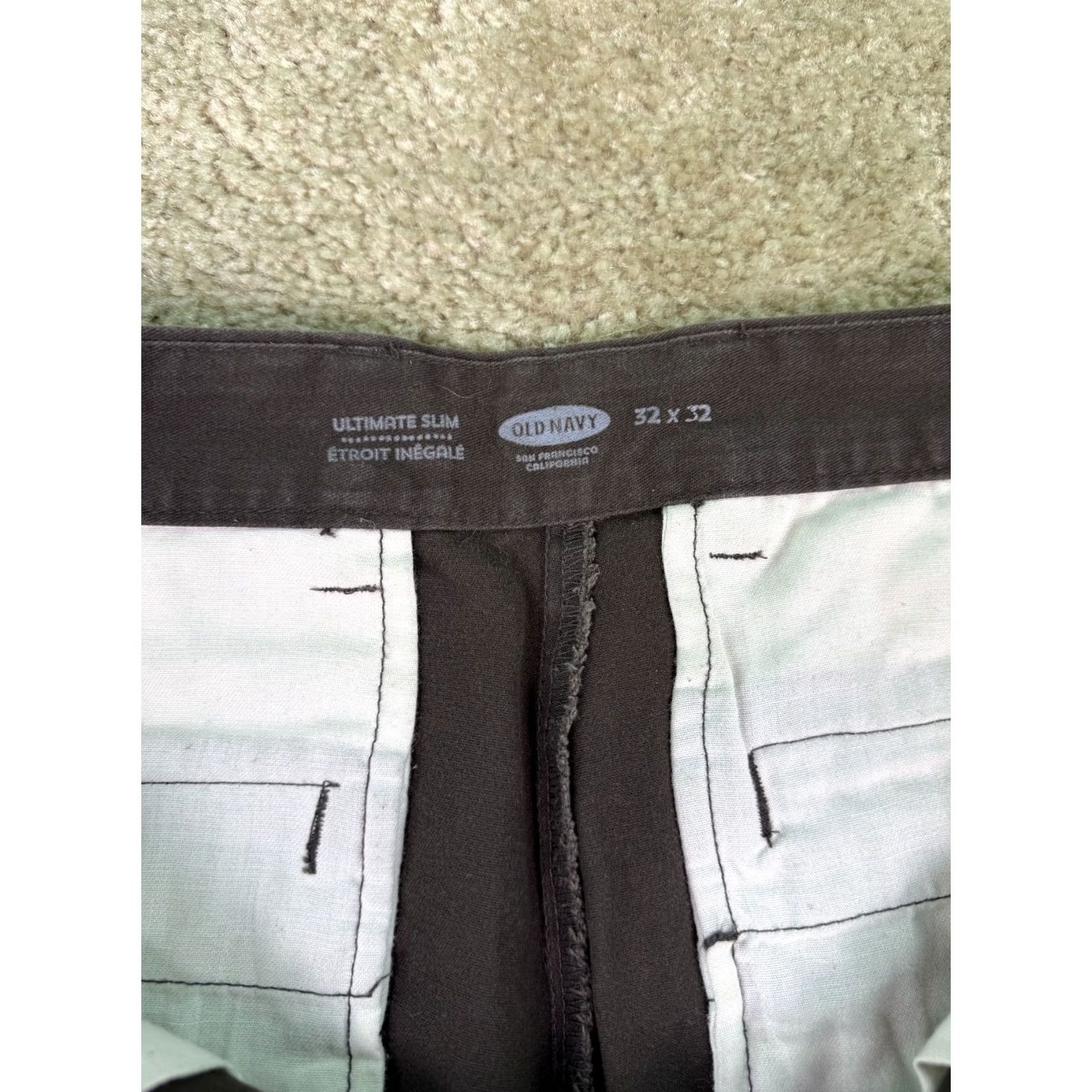 Old Navy Old Navy Slim Pants Men 32x32 Brown Cotton Blend Chino Straight 5-Pocket C489 Size US 32 / EU 48 - 6 Thumbnail