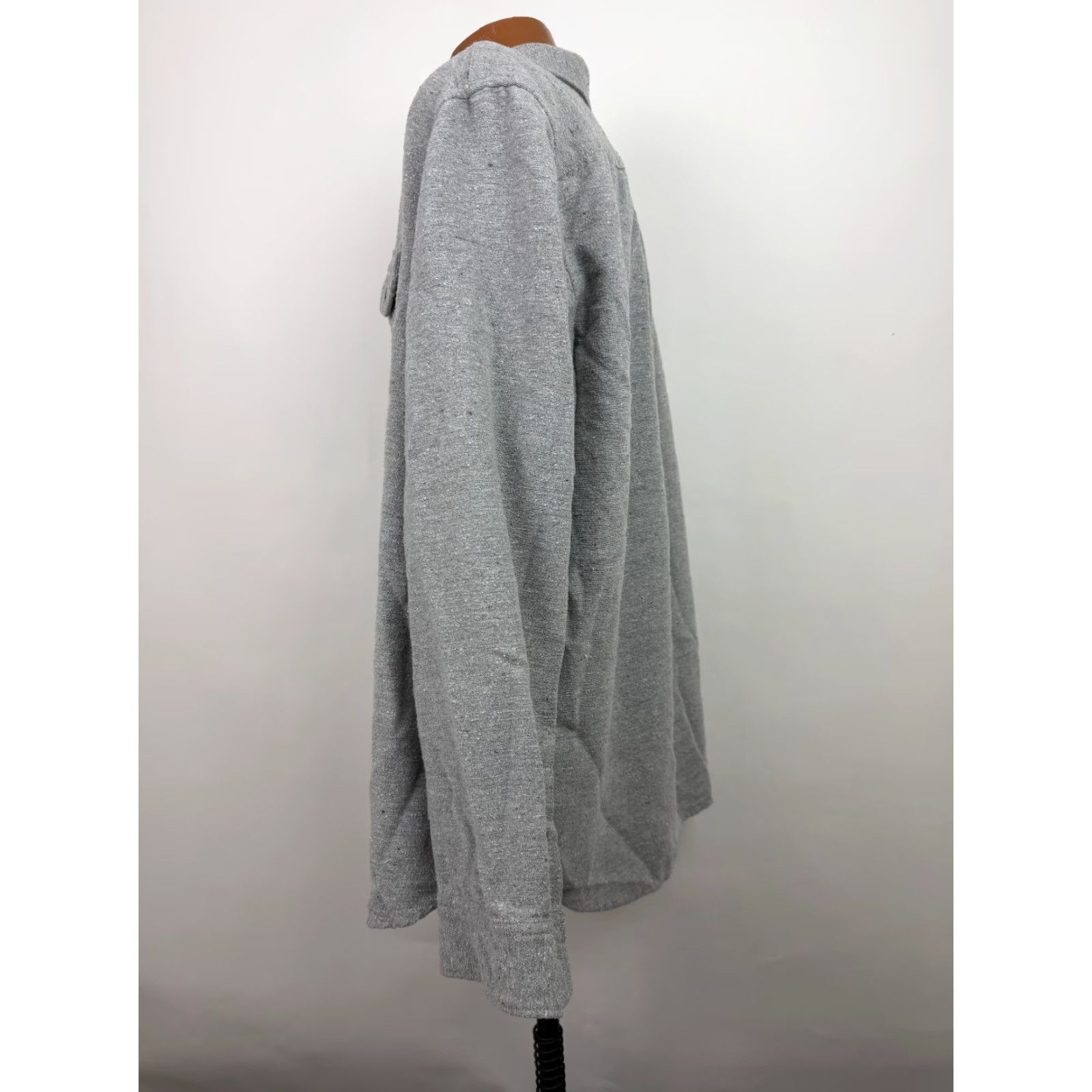 Gap Gap Button-Up Shirt Men 2XL Flannel Heavyweight Gray - Solid, Long Sleeve, Collared, Gap Size US XXL / EU 58 / 5 - 7 Thumbnail
