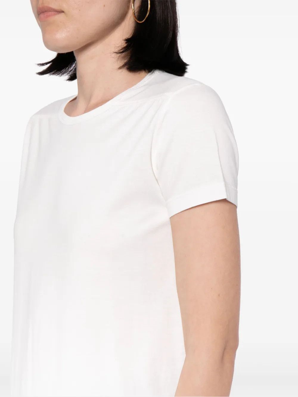 Rick Owens o1y0126 Crewneck T-Shirt in White Size S / US 4 / IT 40 - 2 Thumbnail