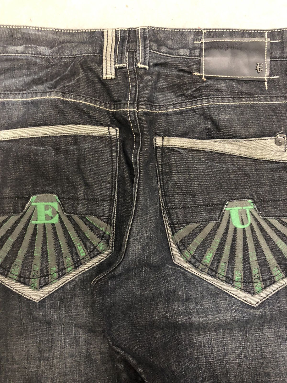 Ecko Unltd. × Vintage Ecko Embroidered Crazy Baggy Denim Jeans Y2K Hype Streetwear Size US 34 / EU 50 - 4 Thumbnail