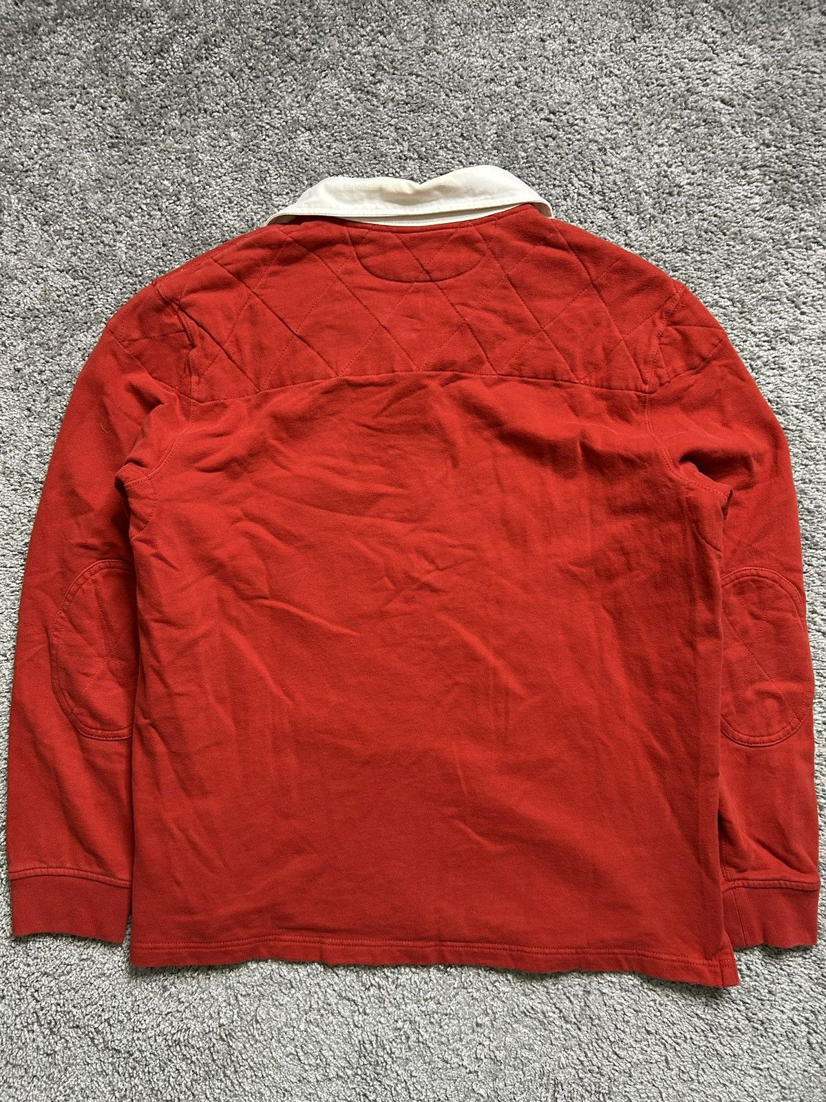 Polo Ralph Lauren Vintage 90s Polo Ralph Lauren Rugby Quilted Padded Long Red Size US L / EU 52-54 / 3 - 9 Thumbnail