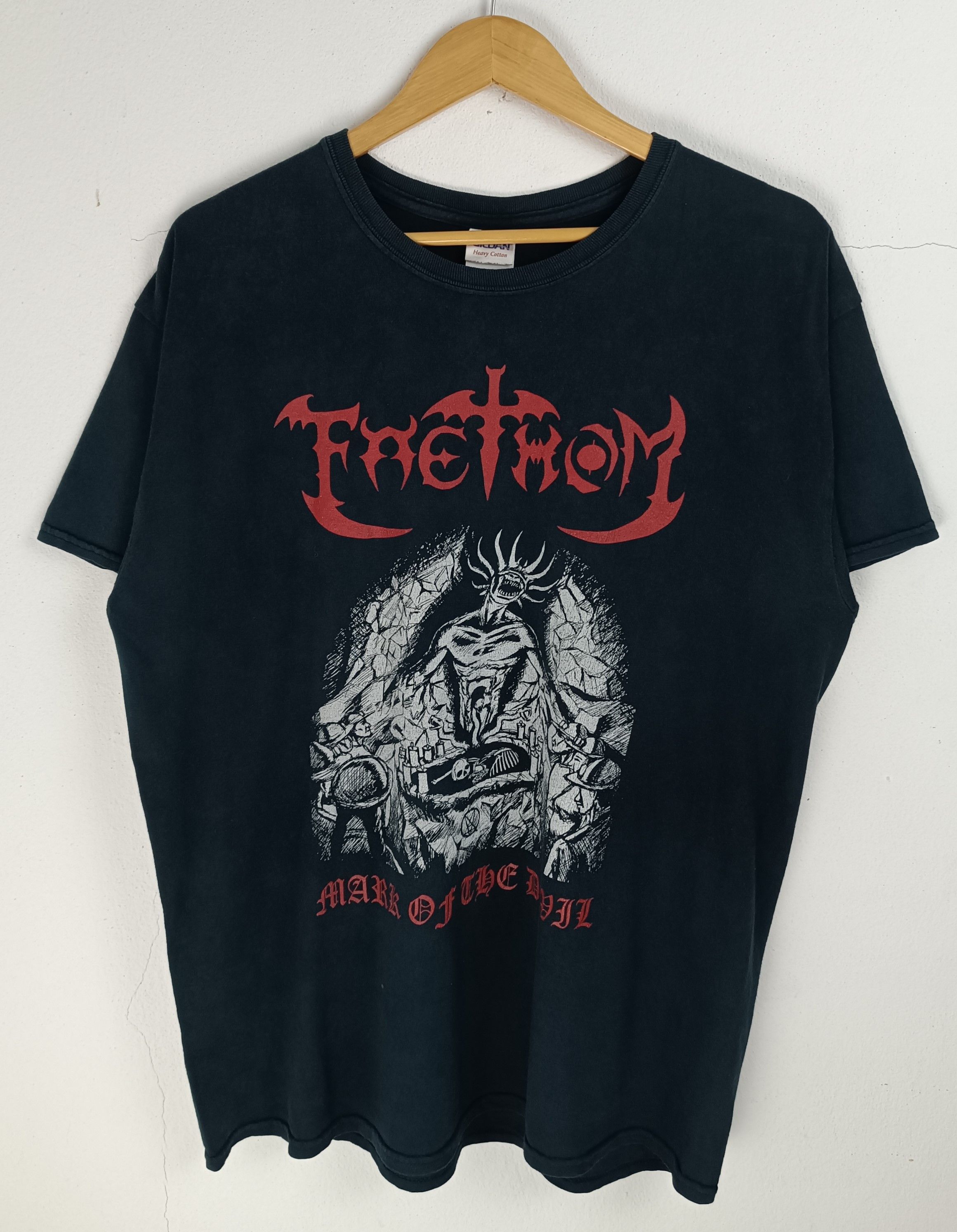 Band Tees VINTAGE FAETHOM MARK OF THE DEVIL behemoth belphegor emperor Size US L / EU 52-54 / 3 - 3 Thumbnail