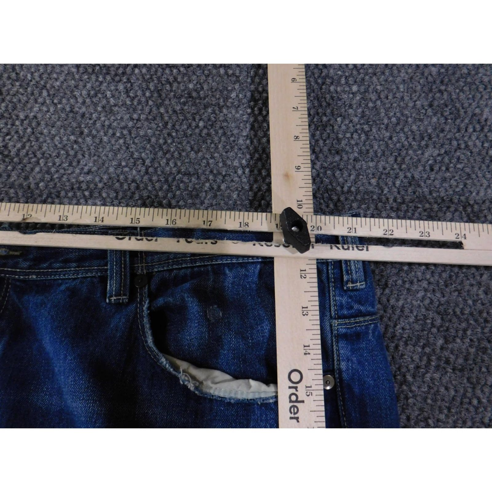 Sean John Sean John Jeans Mens 42 Blue Baggy Loose Fit Wide Leg Denim 5-Pocket Utility Patch Hip Hop Mens Regular Straight Denim Blue 42 Inseam 31 Size US 42 / EU 58 - 7 Thumbnail