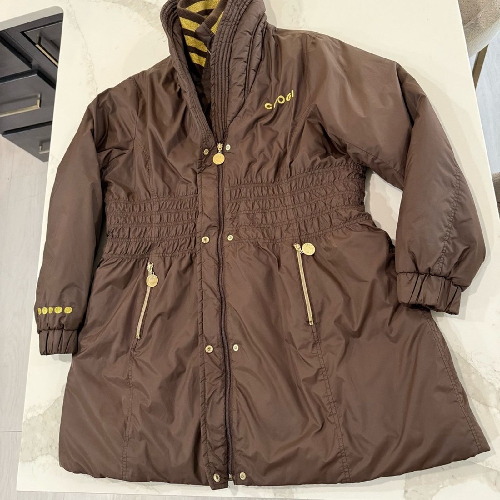Coogi Vintage COOGI Long Puffer Coat Cinch Waist Women’s 2X Brown Size XXL / US 16-18 / IT 52-54 - 5 Thumbnail