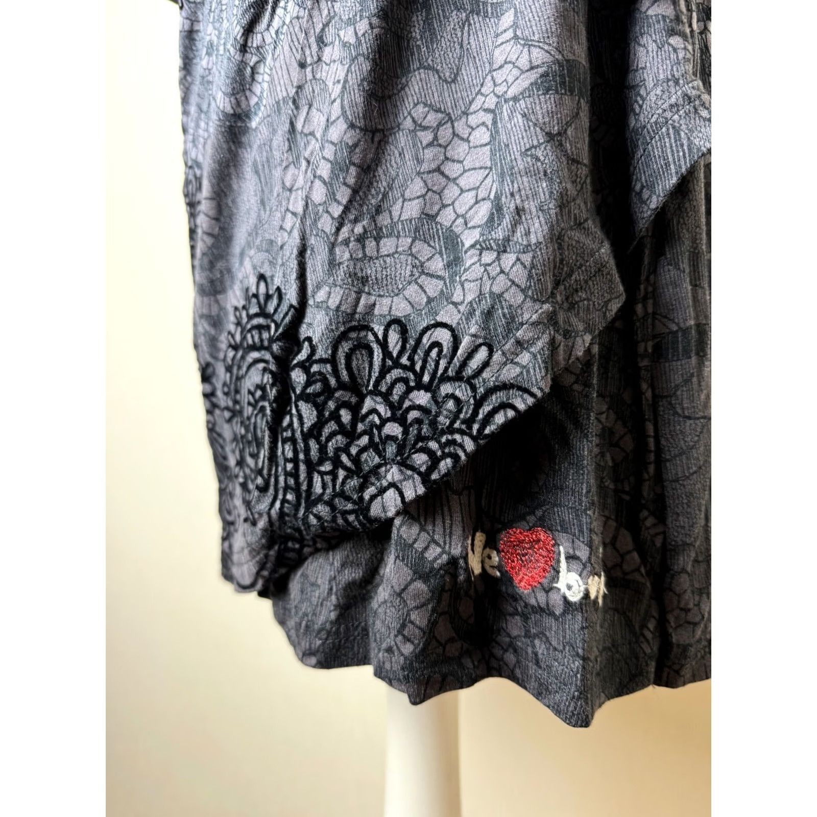 Desigual Desigual Dress L Womens Midi A-Line Black 26V2021 Size L / US 10 / IT 46 - 2 Thumbnail