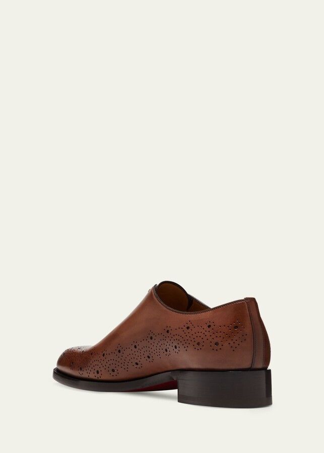 Christian Louboutin o1bcso1str1024 Corteobello Flat in Brown Size US 11 / EU 44 - 3 Thumbnail