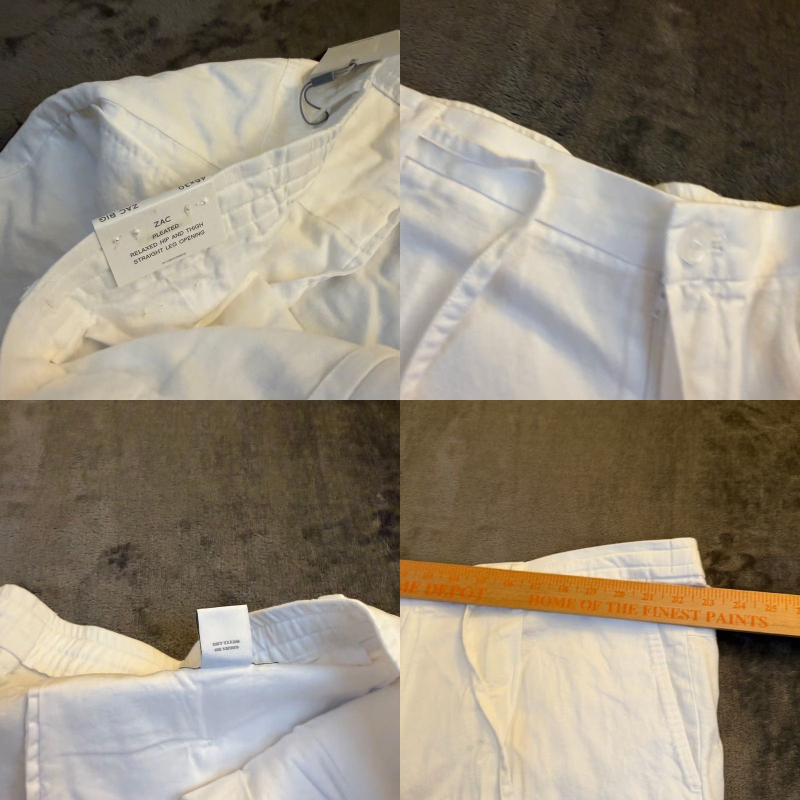 Murano Baird McNutt Murano Linen Blend Pants Mens 46x30" Classic Fit White NWT Size US 30 / EU 46 - 8 Thumbnail