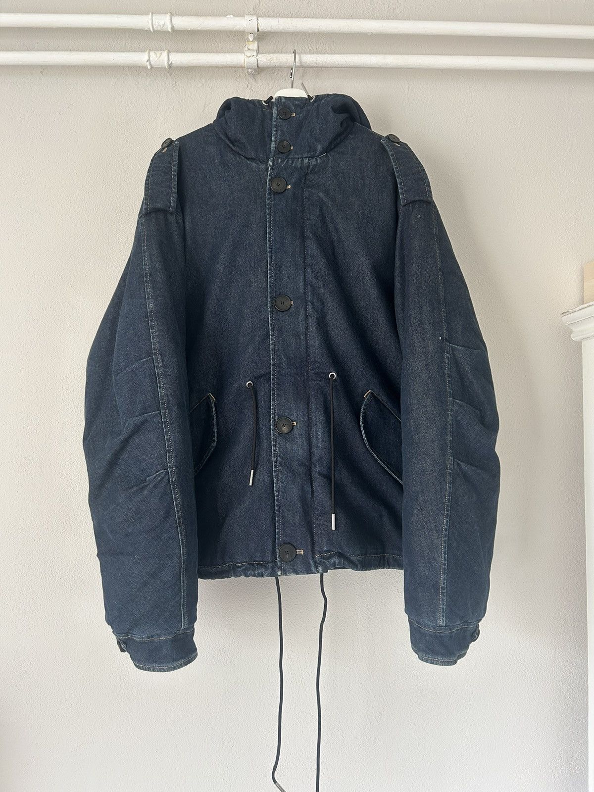 Givenchy Oversized Indigo Denim Puffer Jacket Size US S / EU 44-46 / 1 - 2 Thumbnail