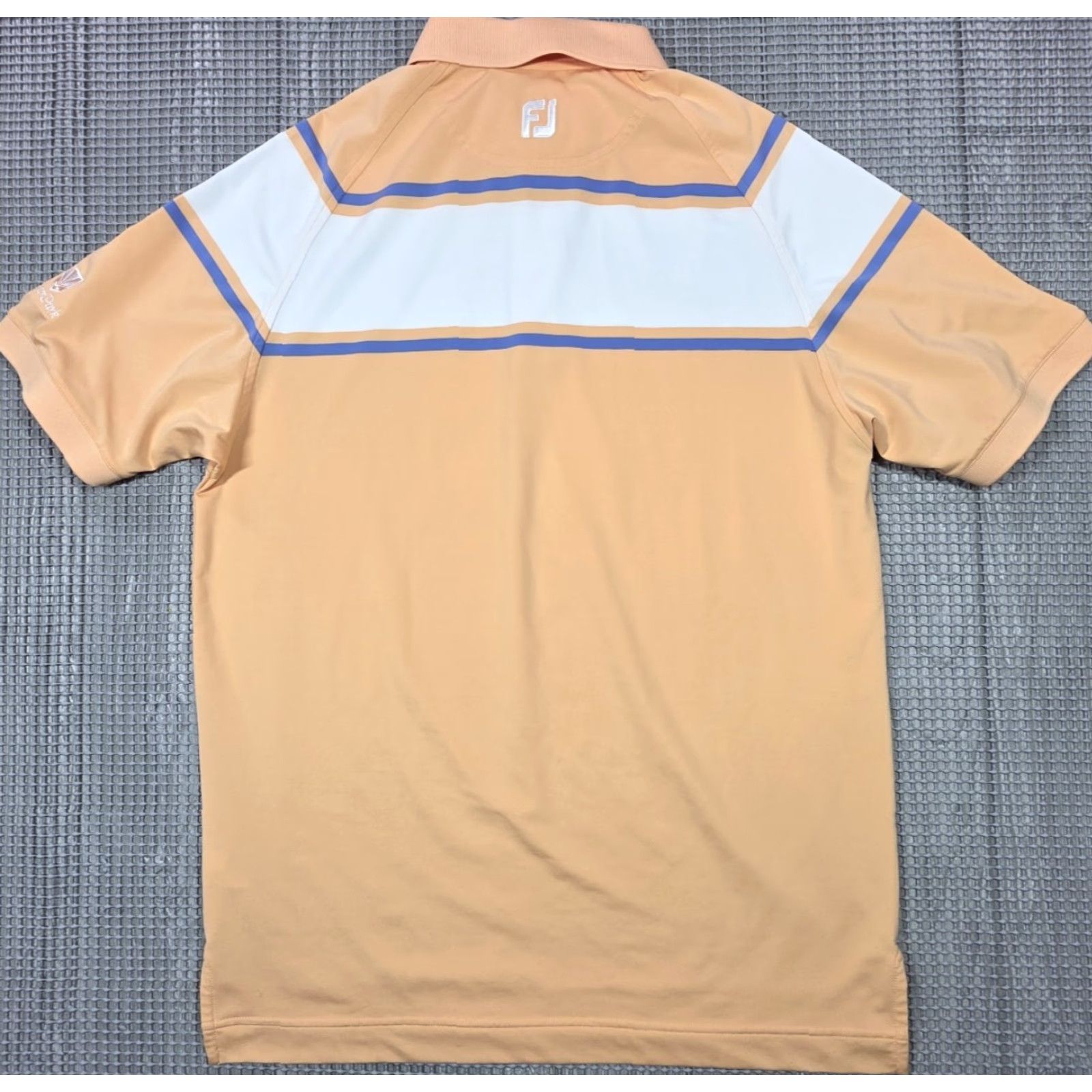 Footjoy FootJoy FJ Mens L Short Sleeve Peach White Performance Golf Polo Shirt Athletic Size US L / EU 52-54 / 3 - 5 Thumbnail