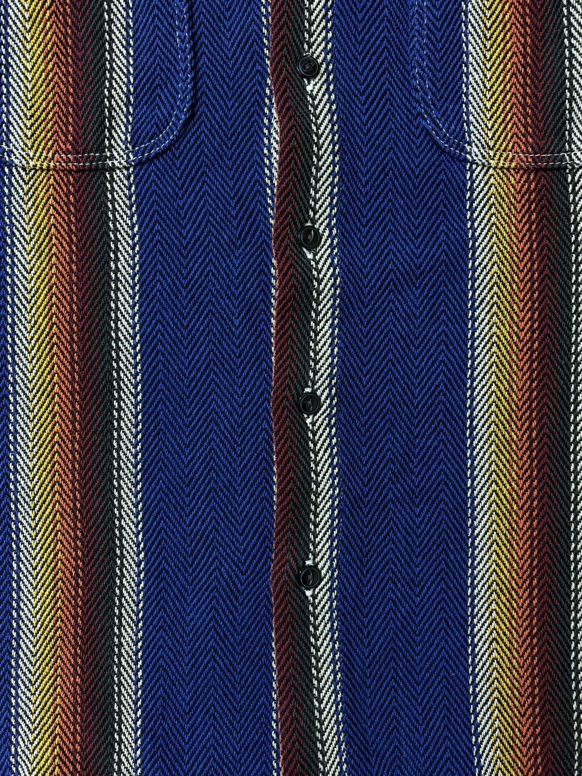 Hiroshi Kato Hiroshi Kato The Brace Long Sleeve Shirt Jacket Striped USA Size US XL / EU 56 / 4 - 6 Thumbnail