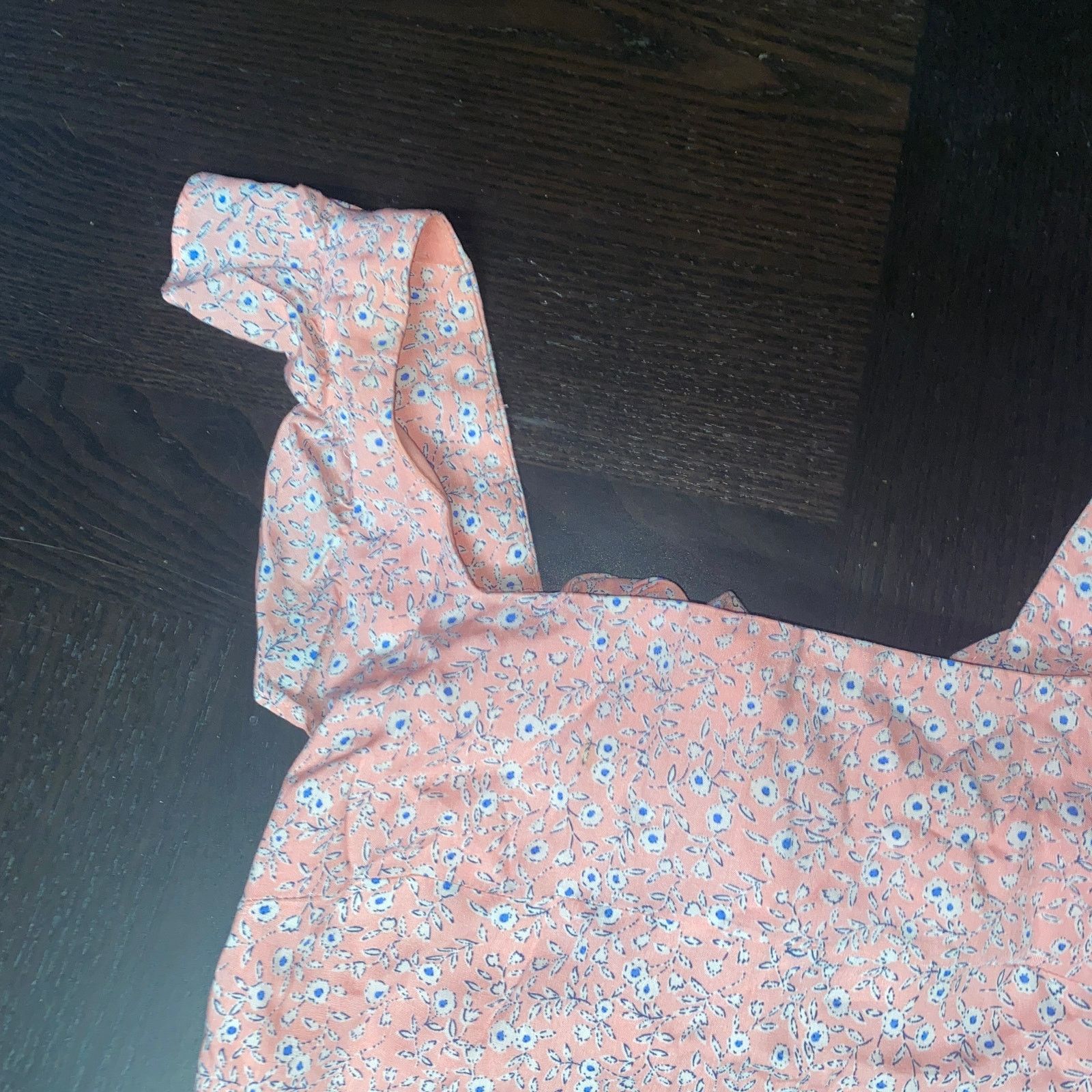 Other Sundae Muse Pink Floral Ruffled Sleeveless Tie Back Top 6 Size M / US 6-8 / IT 42-44 - 4 Thumbnail