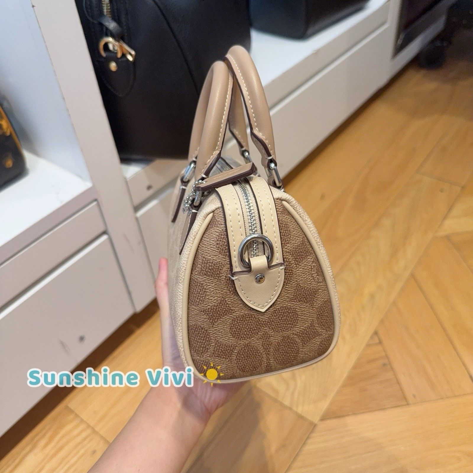 Coach NWT COACH Mini Rowan Crossbody Bag CW330 Silver/Sand/Taupe Size ONE SIZE - 2 Thumbnail