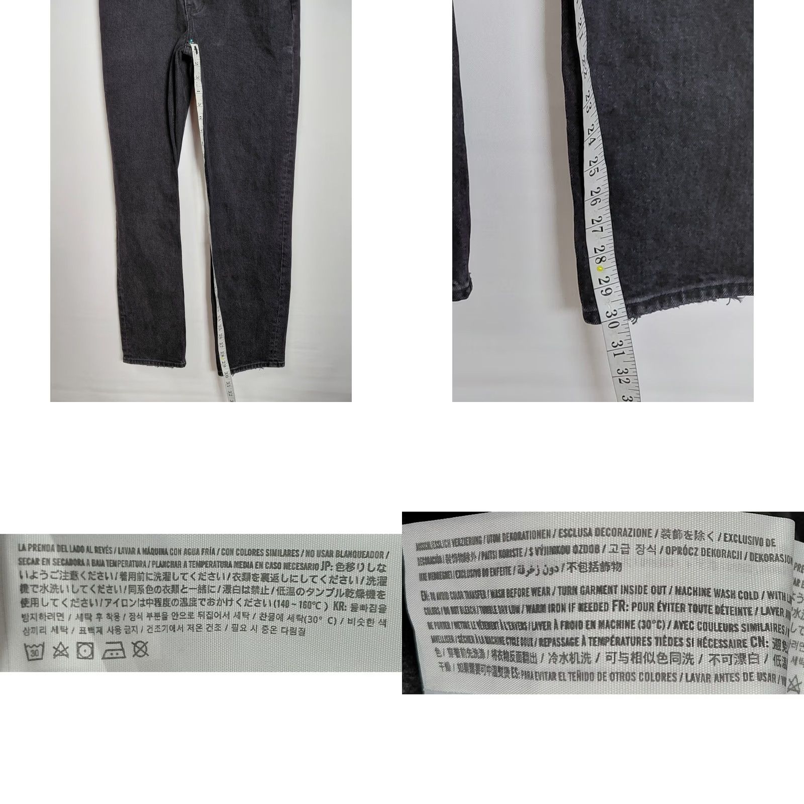 Abercrombie & Fitch Abercrombie & Fitch The Dad High Rise Jeans Solid Denim Women Size 24 Black Size 42" / US 20 - 9 Thumbnail