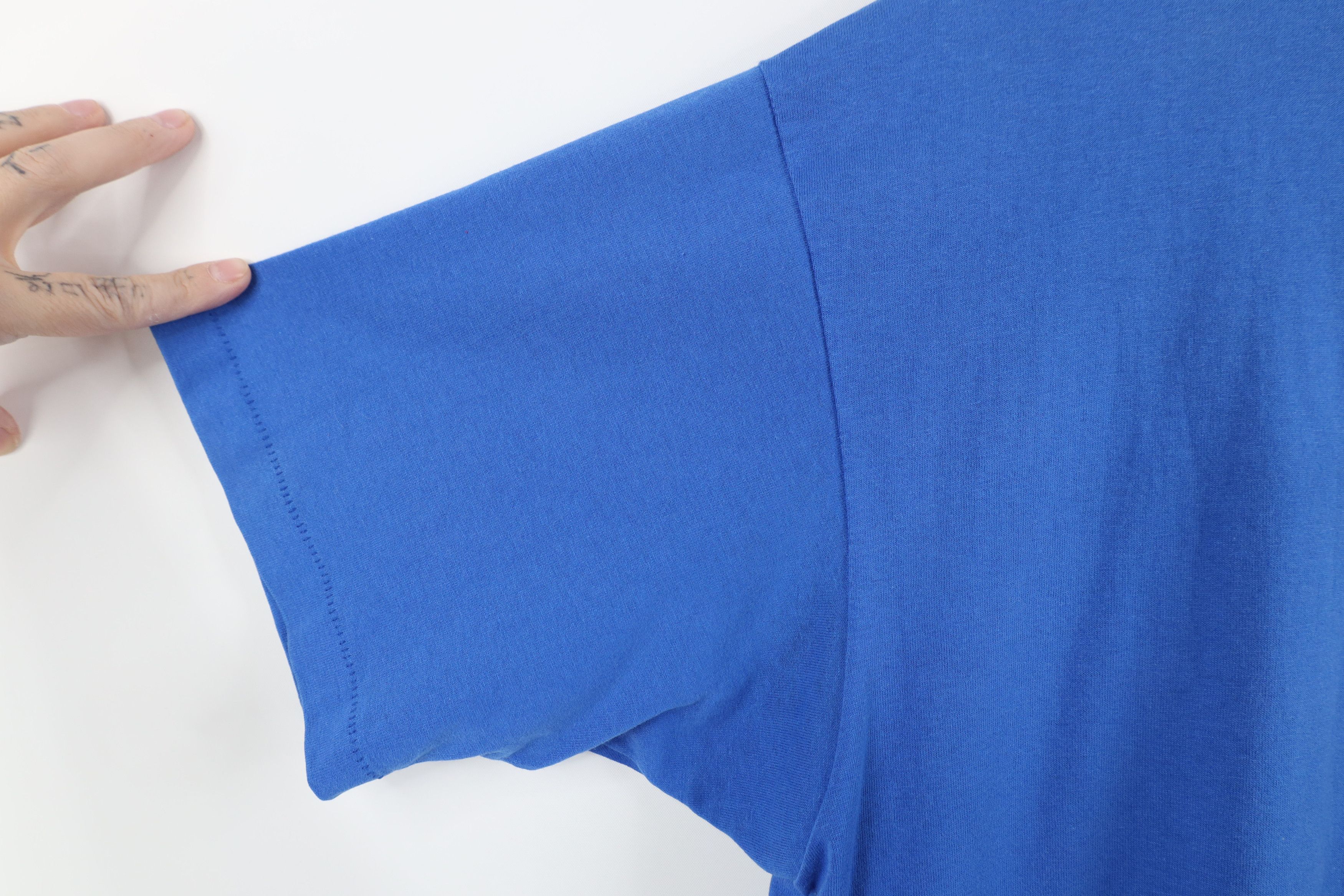 Hanes Vintage 80s 90s Hanes Short Sleeve T-Shirt Royal Blue USA Size US XL / EU 56 / 4 - 6 Thumbnail