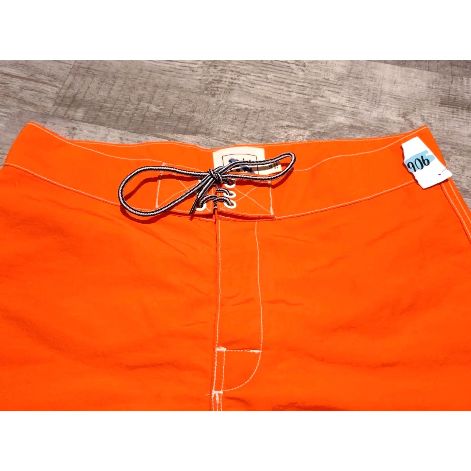 Vintage Salt Surf Men's Board Shorts USA Orange 30 Drawstring Pockets Beach Surfing Made in USA Polyester Microfiber Unlined Regular Bottom Size US 30 / EU 46 - 3 Thumbnail