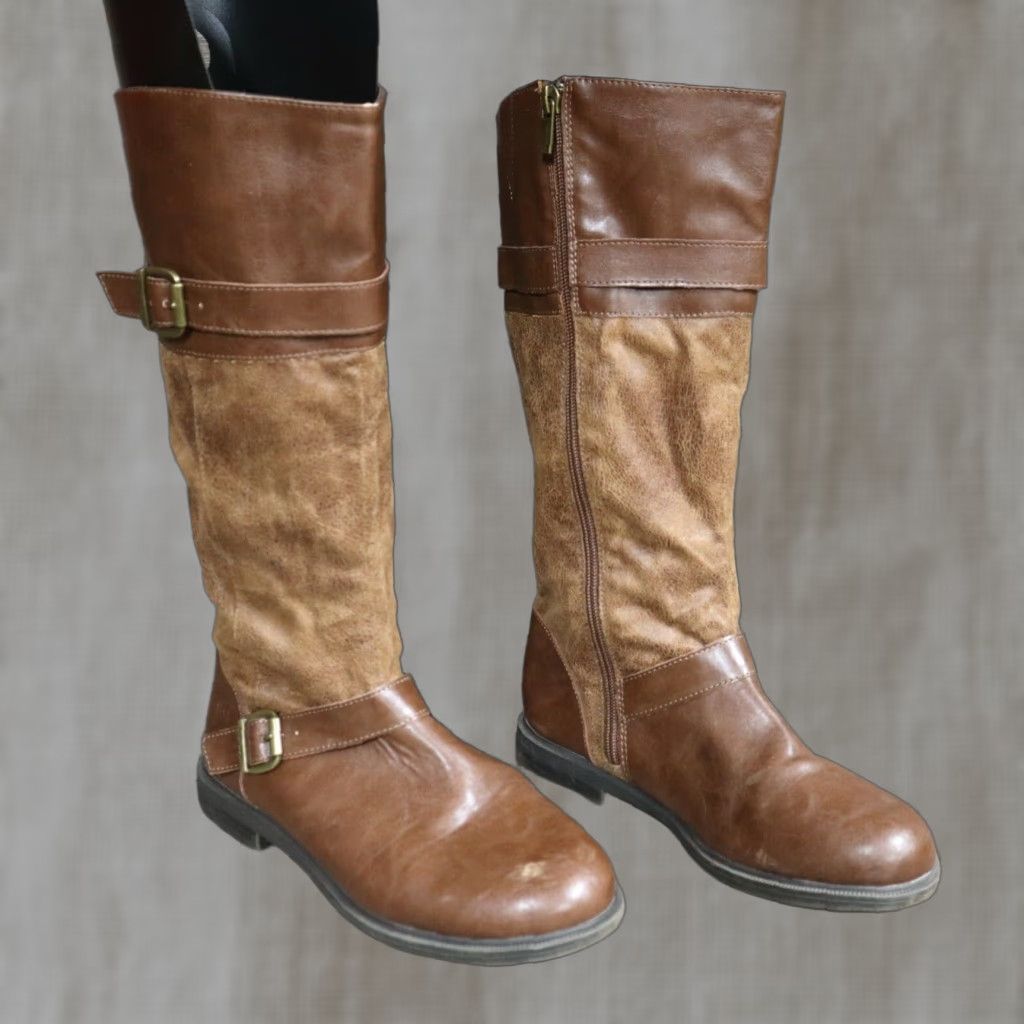 Nine West VINTAGE Nine West Casey Boots Brown Leather Women Size 4 Boots Womens Size US 4 / IT 34 - 1 Thumbnail