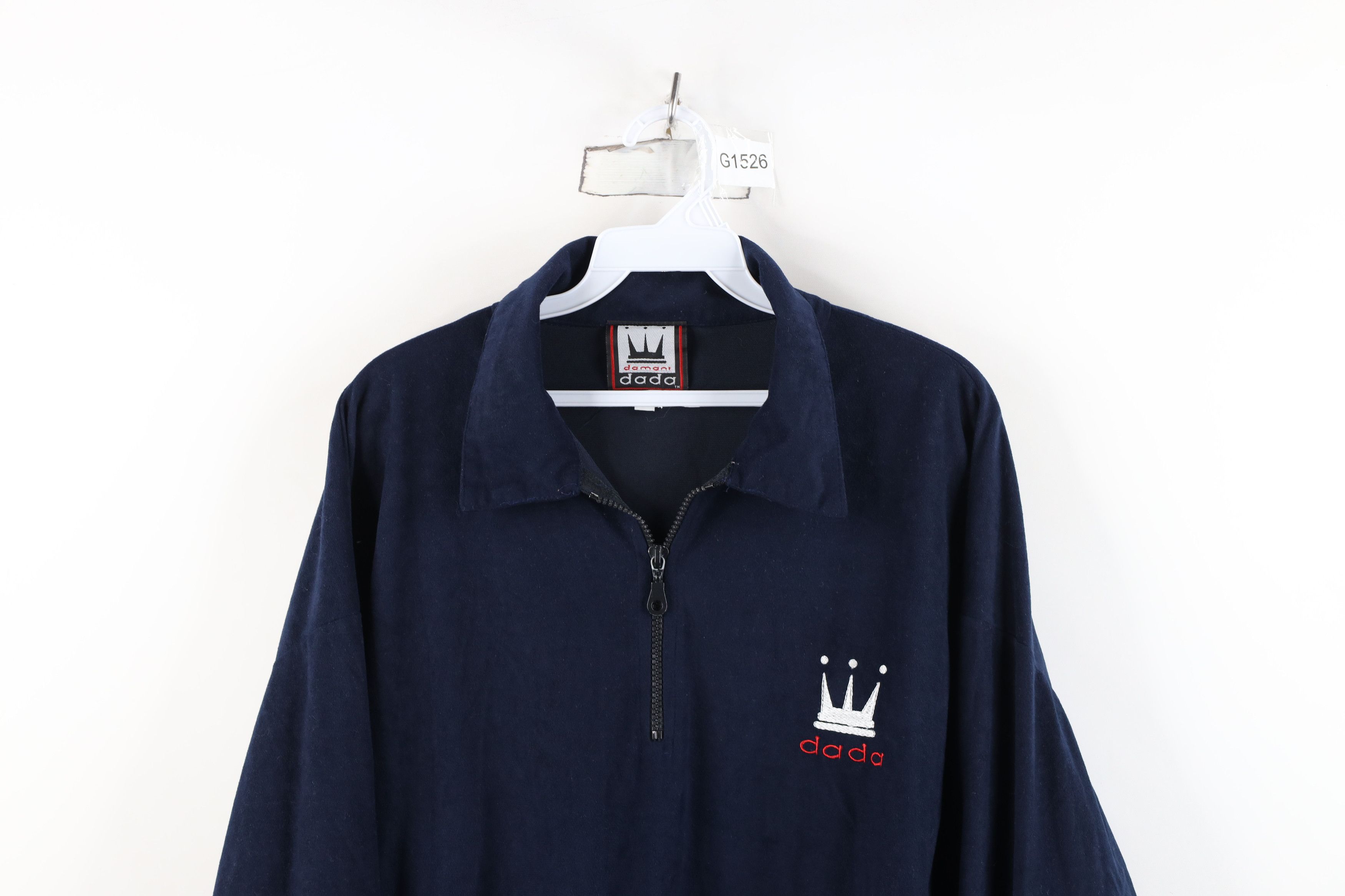 Vintage Vintage 90s Y2K DADA Basketball Half Zip Collared Jacket Size US XL / EU 56 / 4 - 2 Thumbnail