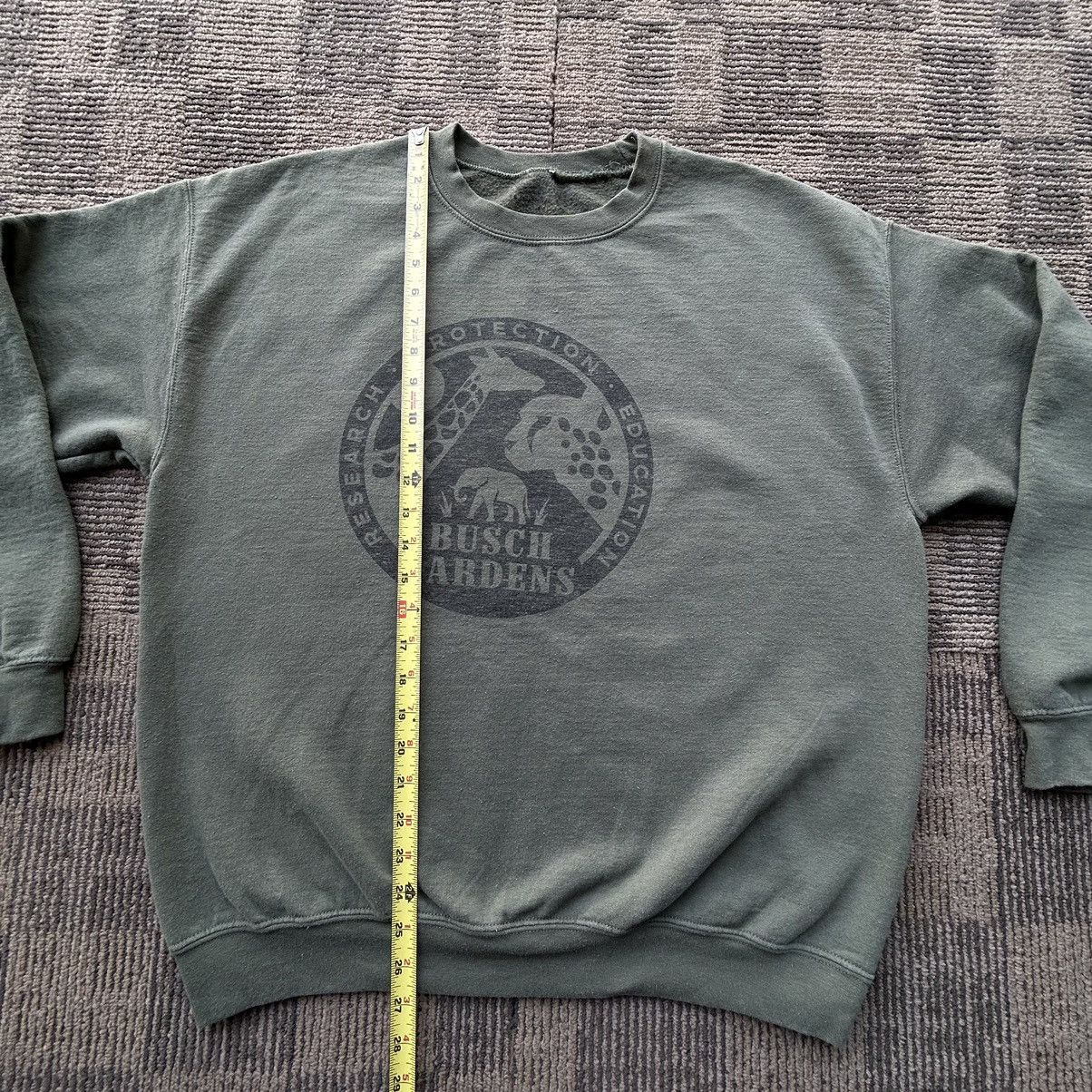 Vintage Vtg 90’s Busch Gardens Olive Green Pullover Sweatshirt Size US M / EU 48-50 / 2 - 4 Thumbnail