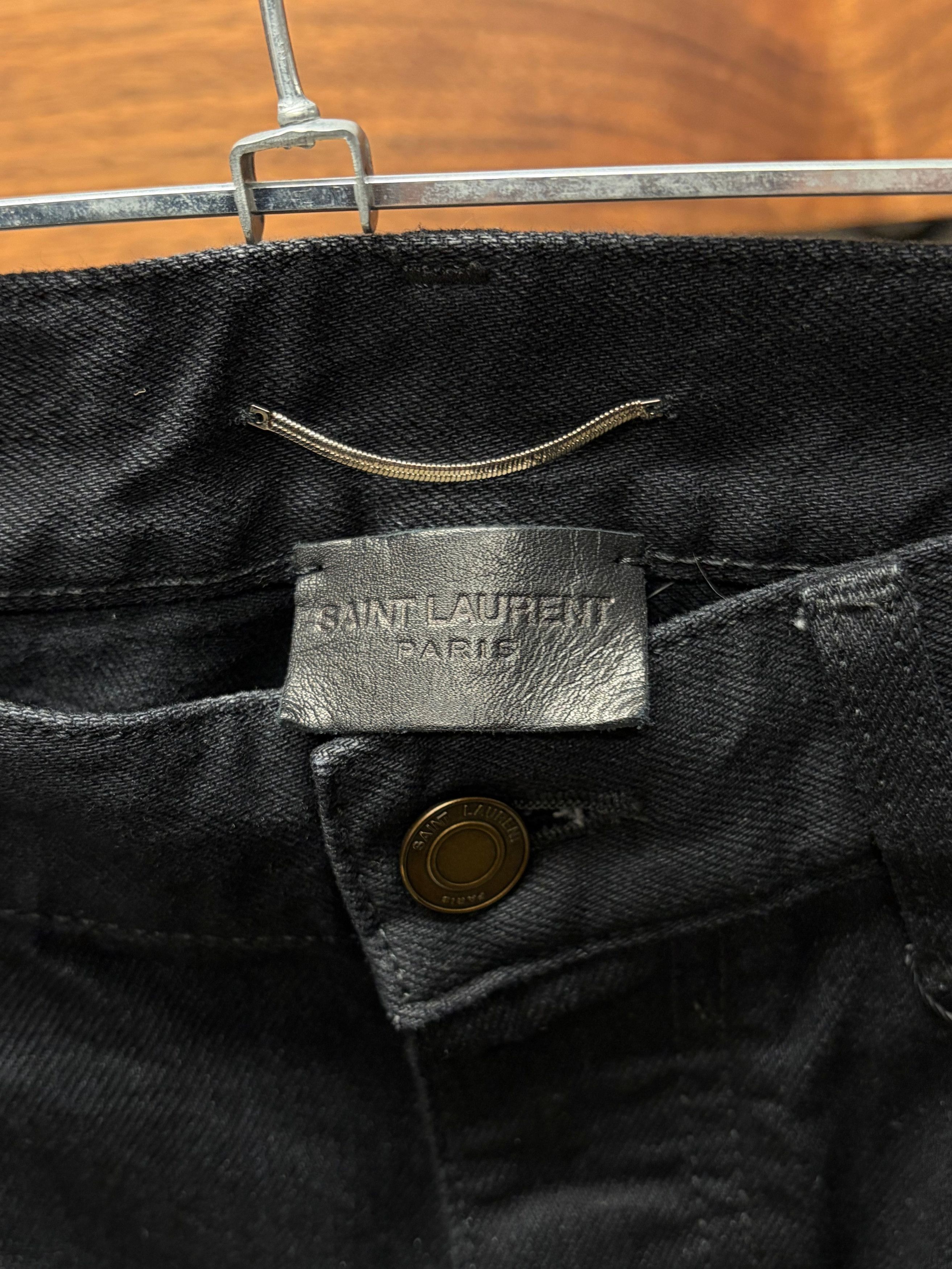 Saint Laurent Paris 2021 Saint Laurent ‘D27’ Black Straight Cut Denim Size US 33 - 3 Thumbnail