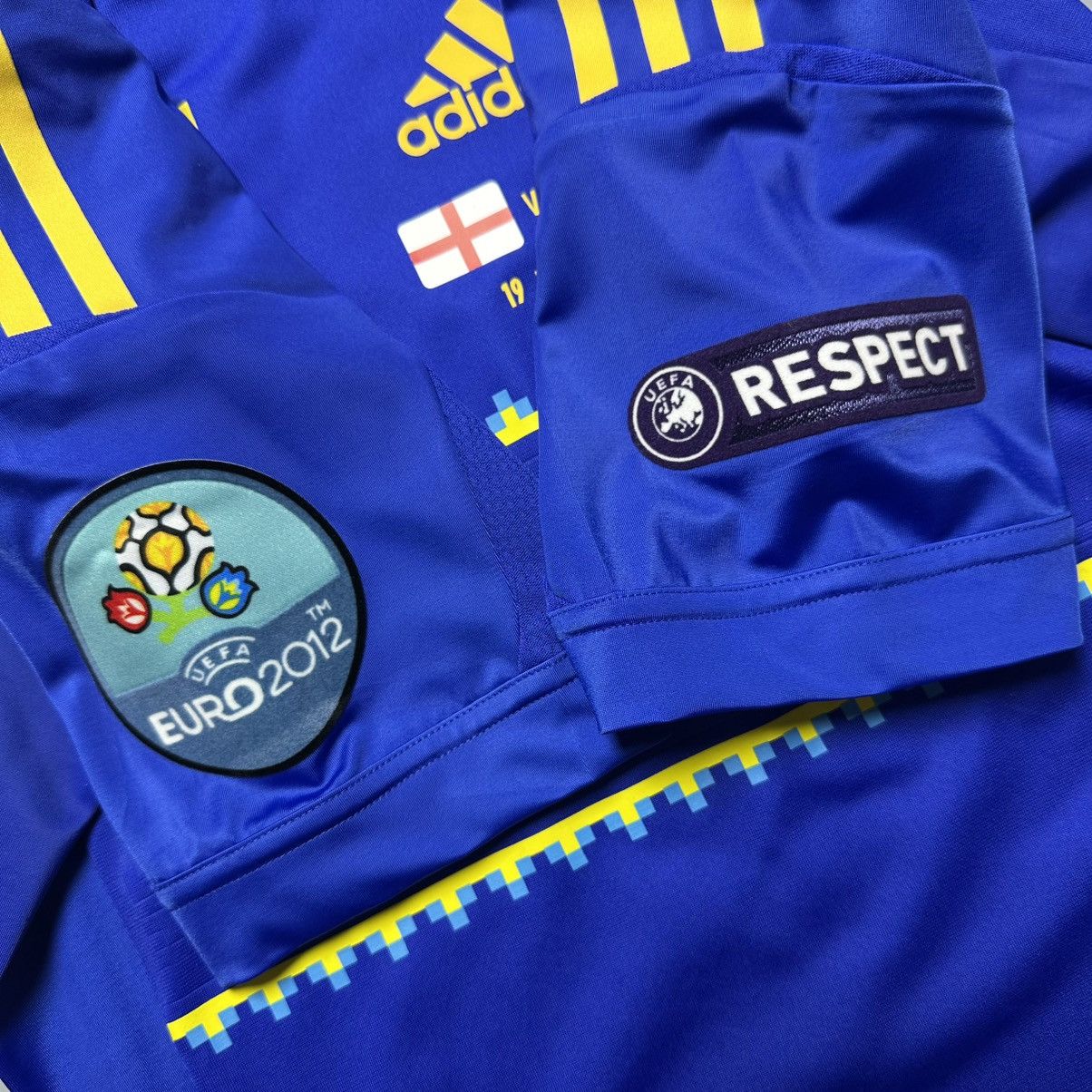 Adidas UKRAINE ADIDAS TECHFIT 2012 EURO SOCCER JERSEY #7 SHEVCHENKO Size US L / EU 52-54 / 3 - 11 Thumbnail