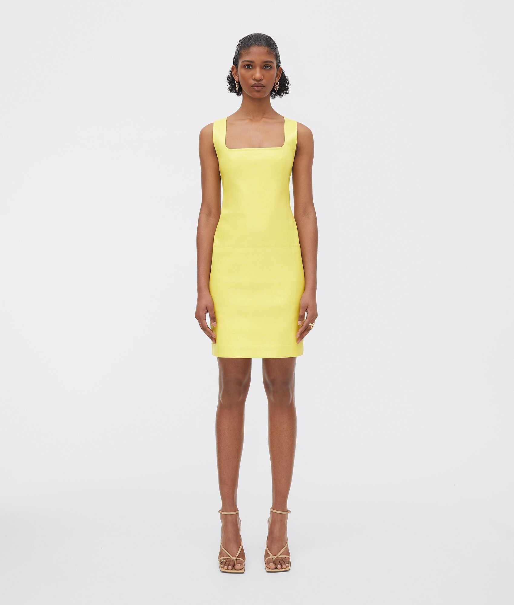 Bottega Veneta o1n1vont0425 Stretch Shinny Nappa Dress in Sherbert Size XS / US 0-2 / IT 36-38 - 1 Thumbnail