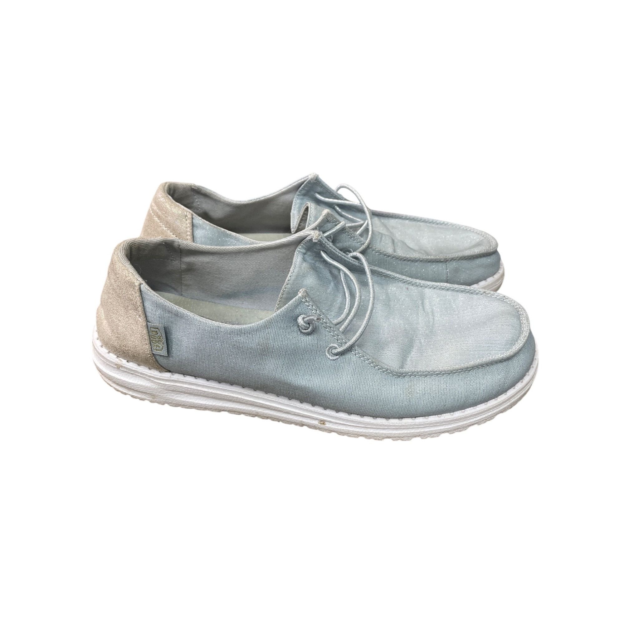 Other Hey Dude Wendy Glitter womans gray slip on Loafers shoes sz Size US 9 / IT 39 - 17 Thumbnail