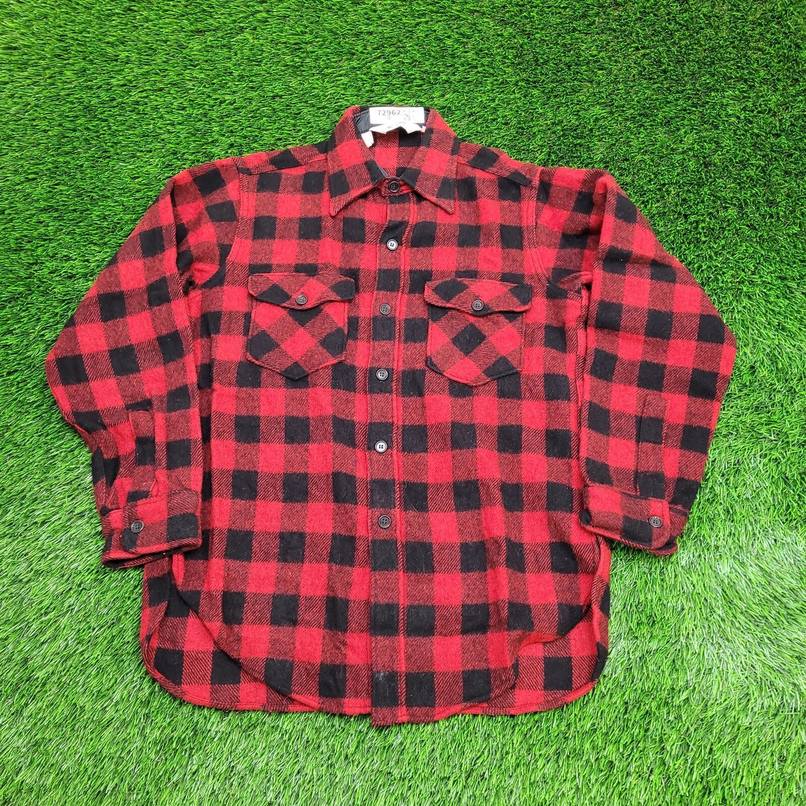 Woolrich Woolen Mills VTG Woolrich Flannel Shirt Medium Buffalo Plaid Wool USA Size US M / EU 48-50 / 2 - 1 Thumbnail