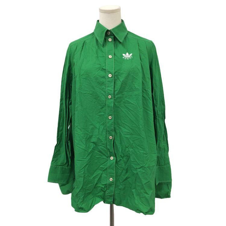 Gucci Gucci x Adidas Green Button Up Shirt Size 38 Size XS / US 0-2 / IT 36-38 - 1 Thumbnail