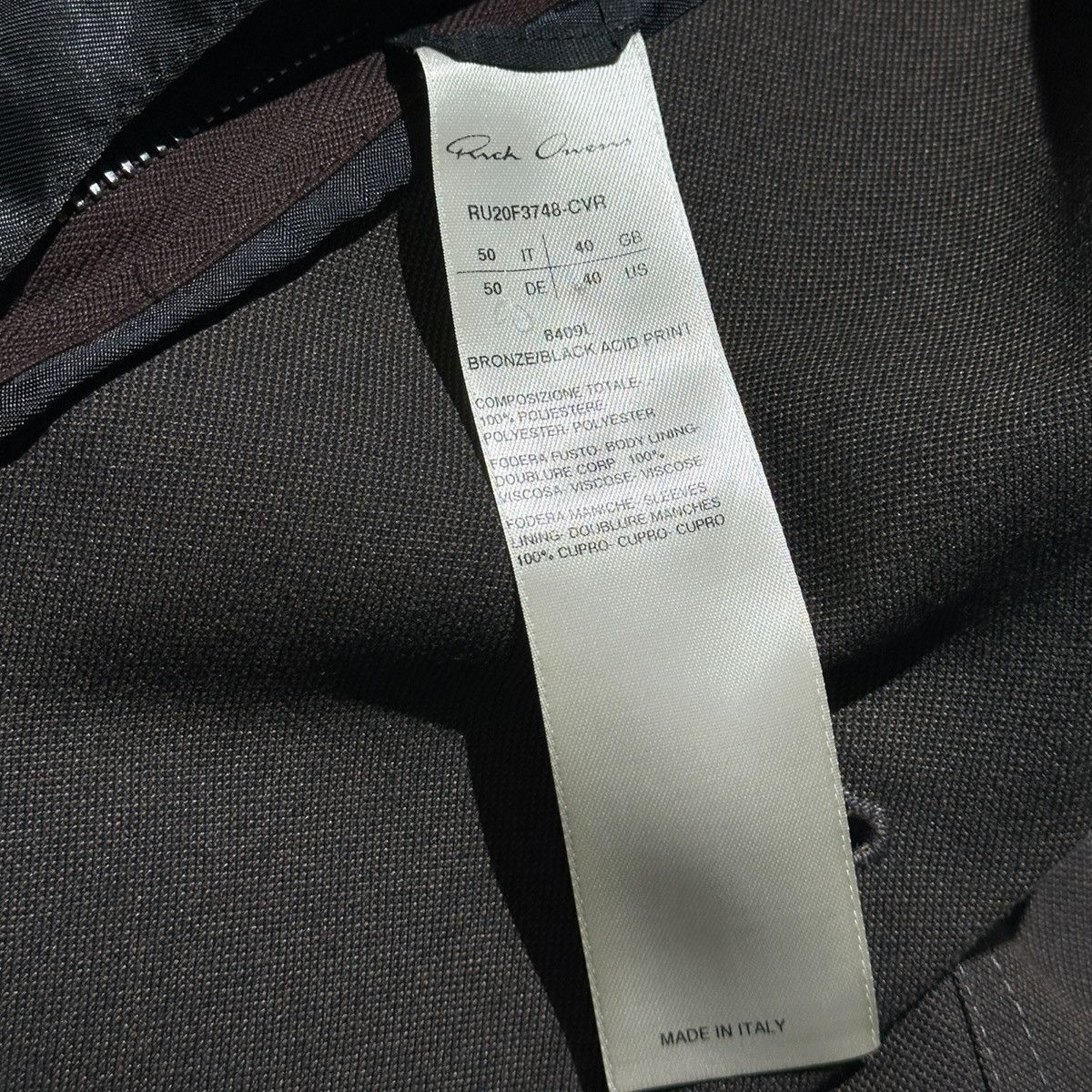 Rick Owens $3,000 FW20 performa strap shirt blazer Size US M / EU 48-50 / 2 - 5 Thumbnail