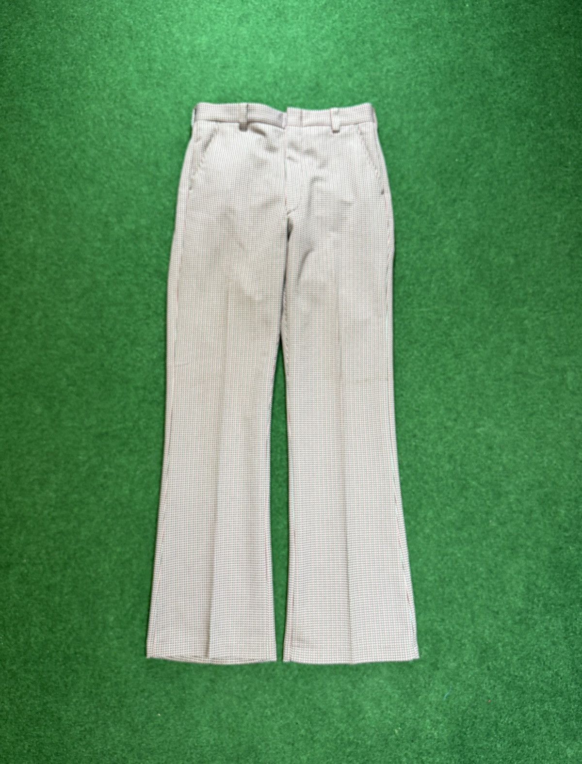 Vintage Vintage 70s Flare Bell Bottom Checkered Talon Disco Pants Size US 30 / EU 46 - 1 Thumbnail