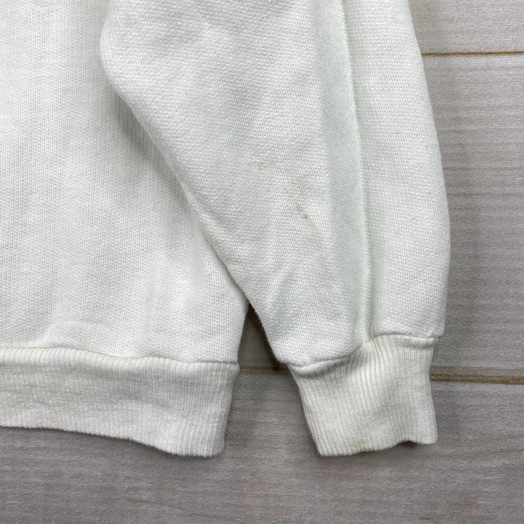 Vintage VINTAGE Deutschland Germany Men's Sweatshirt M/L White Graphic Print 80s 90s Travel Pullover Crew Neck Cotton Blend Fleece Size US M / EU 48-50 / 2 - 7 Thumbnail