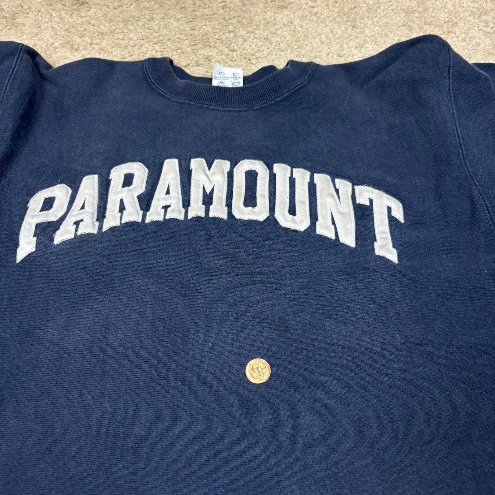 Champion × Vintage VTG 90s Champion Reverse Weave Paramount Crop Sweatshirt XL Size XL / US 12-14 / IT 48-50 - 8 Thumbnail