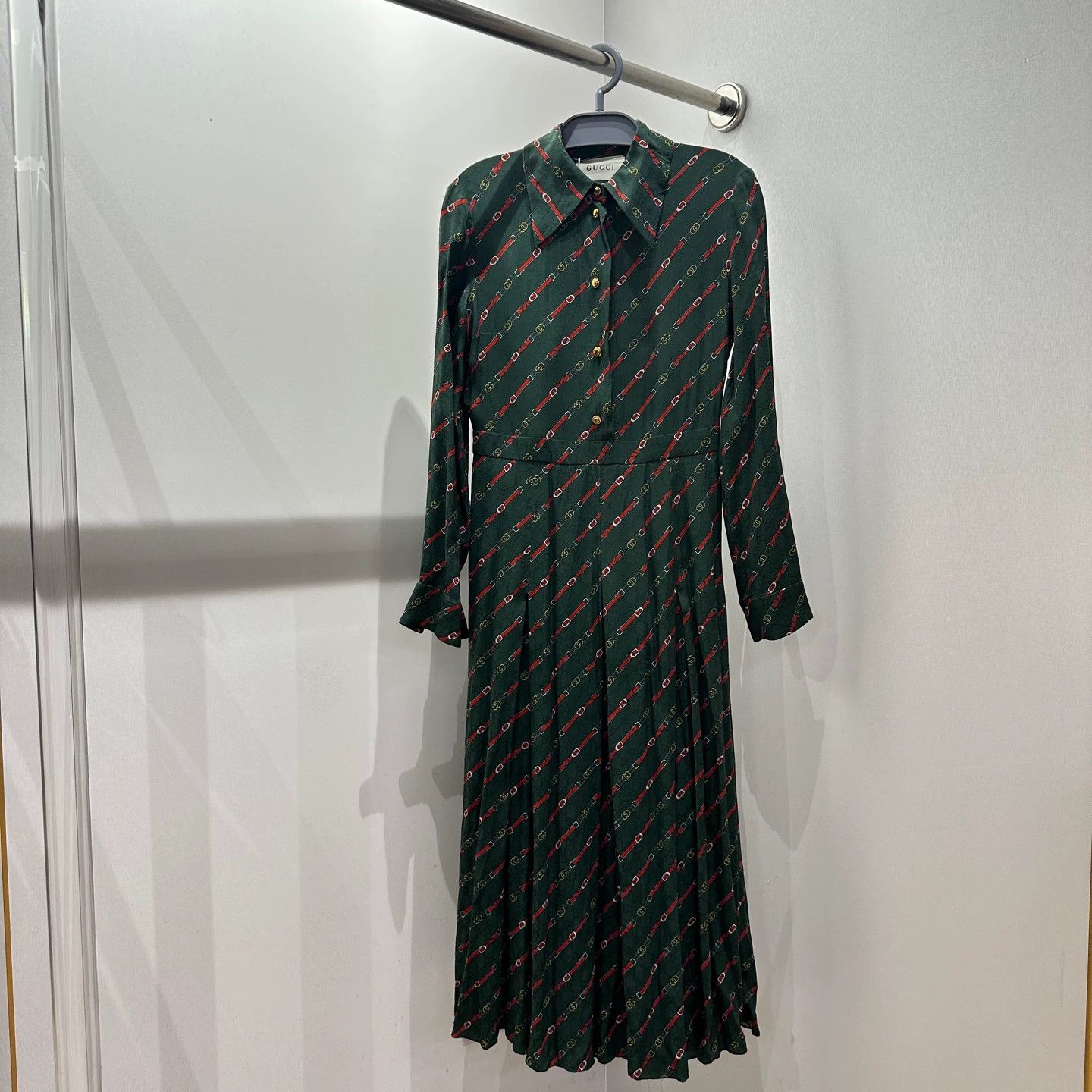 Gucci Gucci all-over horsebit GG print silk dress 40 Size S / US 4 / IT 40 - 1 Thumbnail