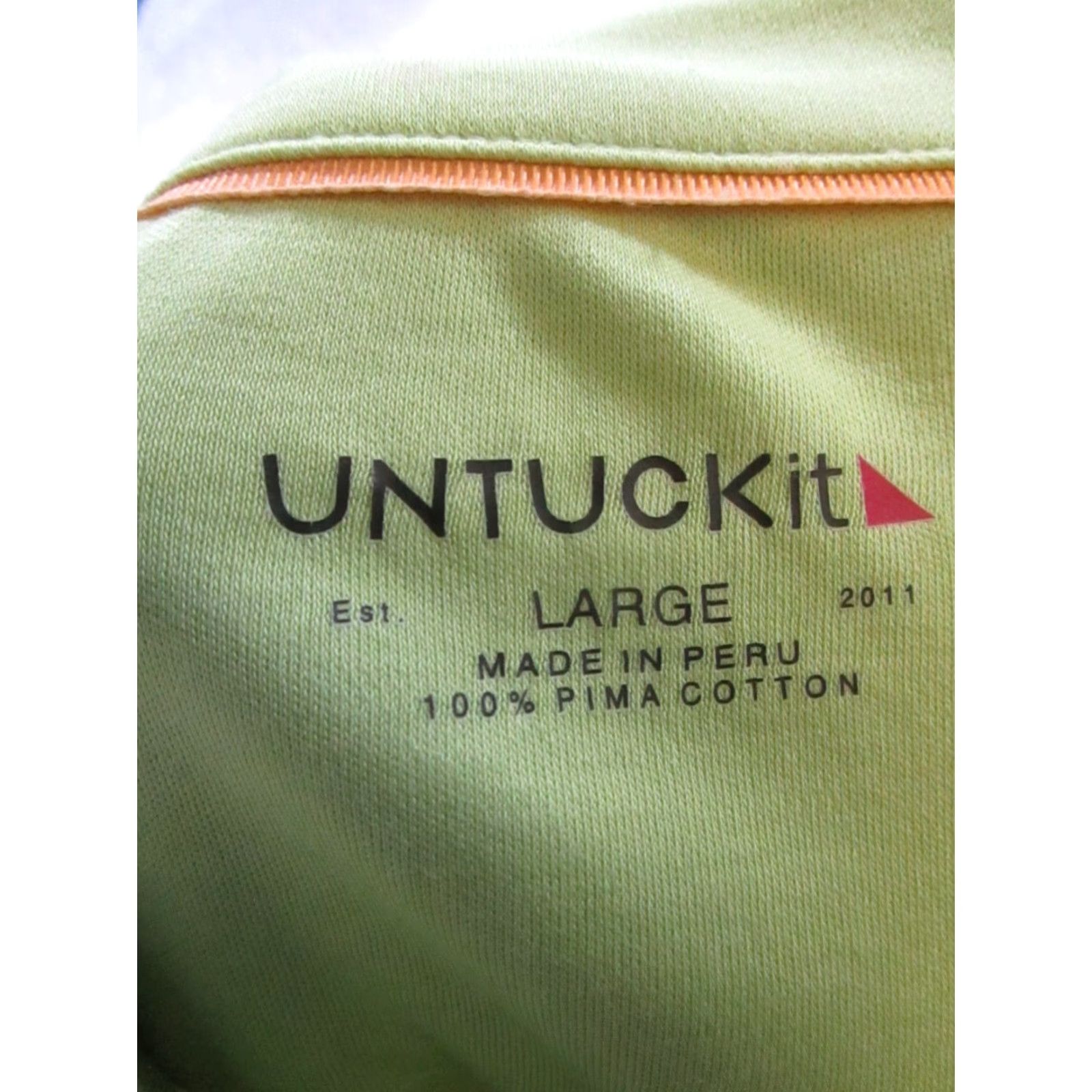UNTUCKit UNTUCKit Polo Shirt Mens L Green White Golf Polo Shirt Mens L Green White Golf Size US L / EU 52-54 / 3 - 3 Thumbnail