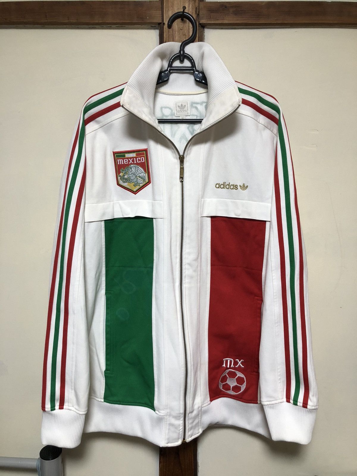 Adidas Adidas Mexico Casual Tracktop Jacket Big Logo Print Size US XL / EU 56 / 4 - 3 Thumbnail