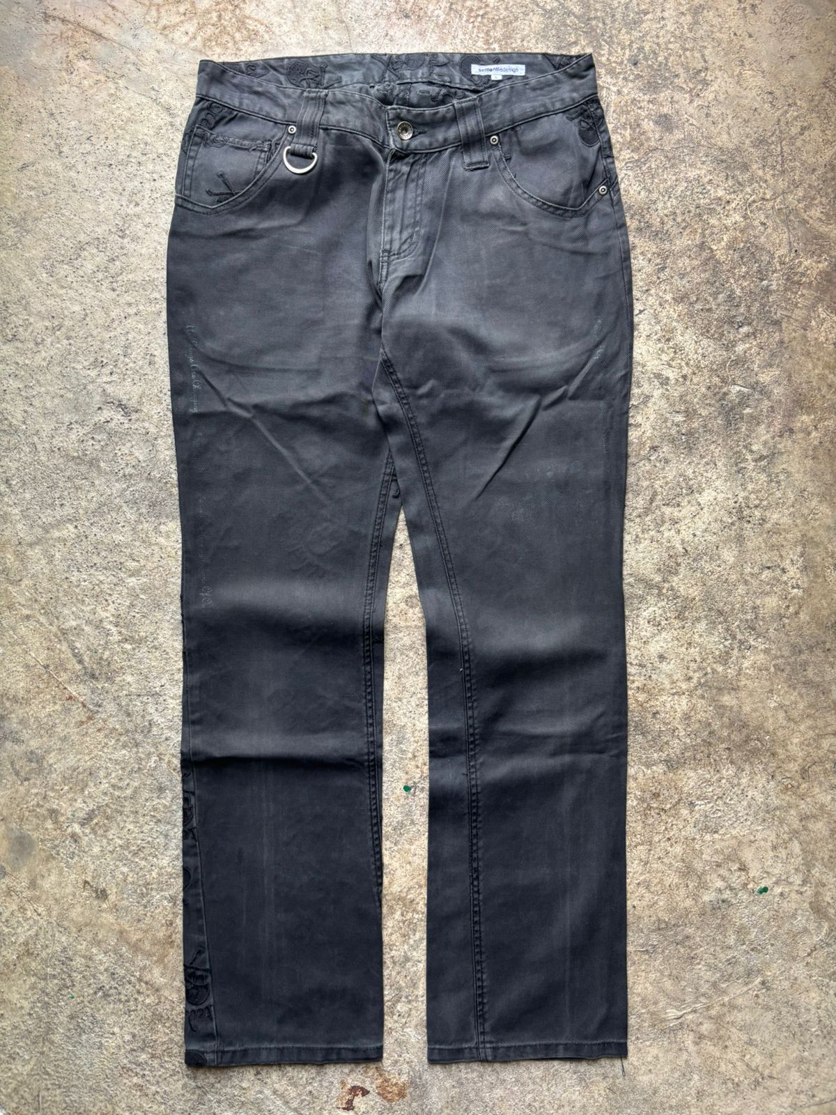 Japanese Brand 2000s Semantic Design Japan Skull Poem SeditionariesPants Size US 30 / EU 46 - 10 Thumbnail