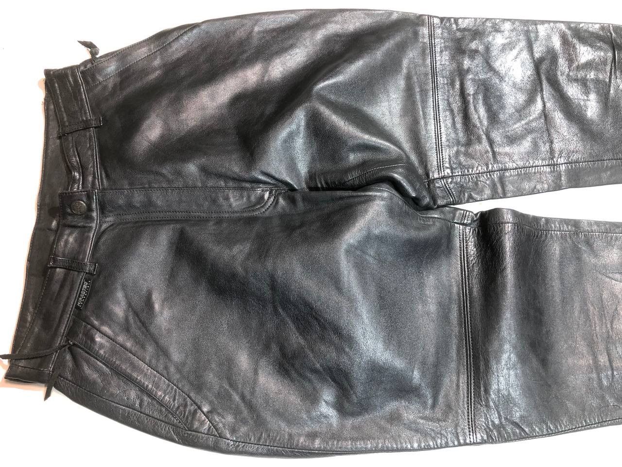 Leather × Vintage Classic Gear Moto Biker Leather Pants Vintage Size US 30 / EU 46 - 5 Thumbnail