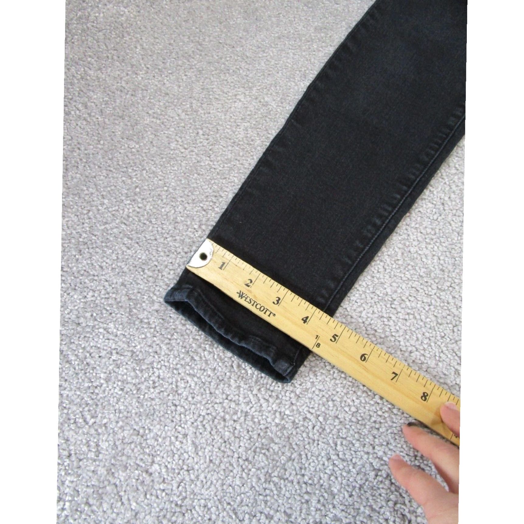 Frame FRAME Womens High Rise Skinny Jeans Black Denim Size 26 Size 26" / US 2 / IT 38 - 6 Thumbnail