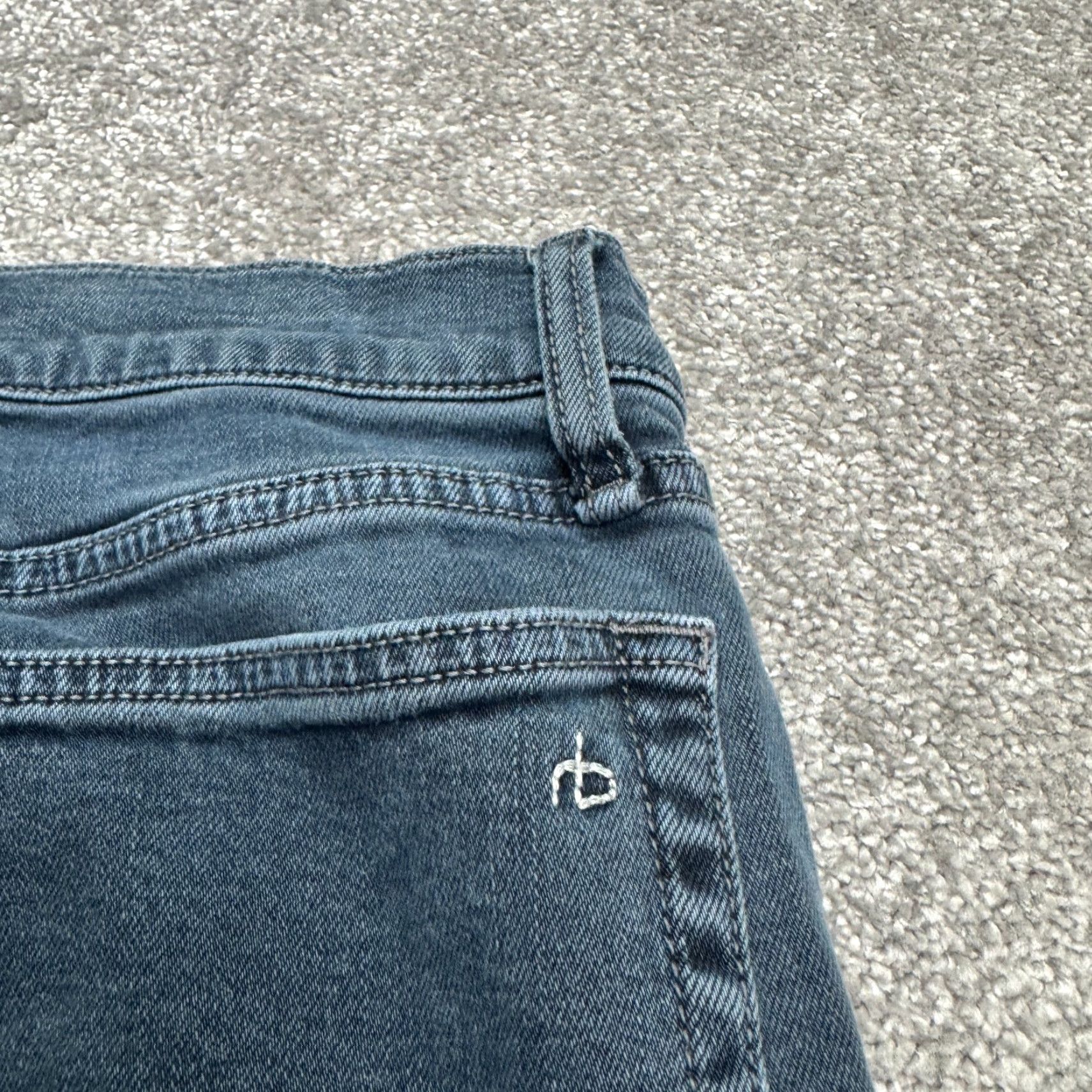 Rag & Bone RAG & BONE Fit 2 Denim Jeans Mens 31x32 Slim Straight Mid Rise Blue 5-Pocket Designer Classic Mens Size US 31 - 5 Thumbnail