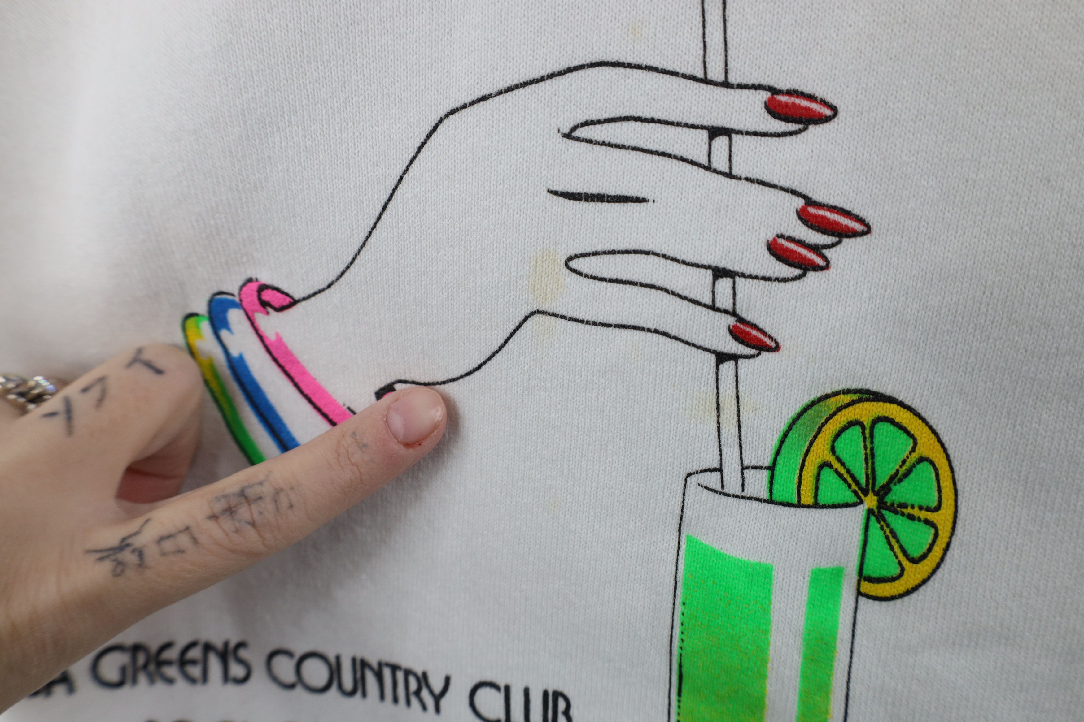 Vintage Vintage 90s Country Club High Fashion Sweatshirt White USA Size XL / US 12-14 / IT 48-50 - 6 Thumbnail