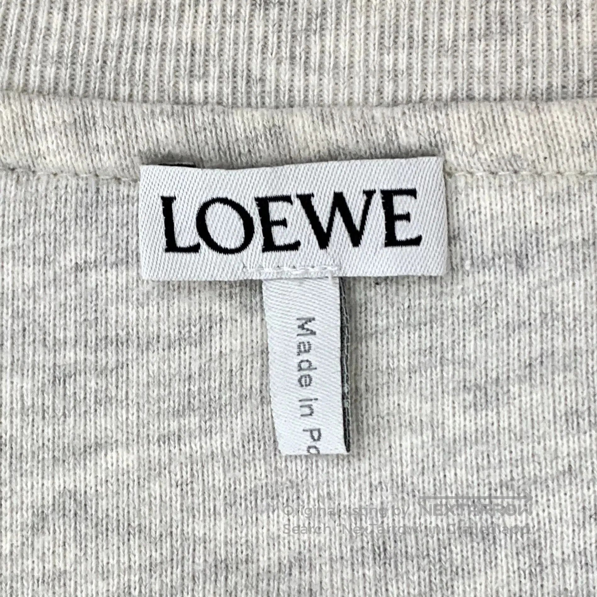 Loewe Loewe Gray White Logo Embroidered Sweatshirt. Size US M / EU 48-50 / 2 - 6 Thumbnail