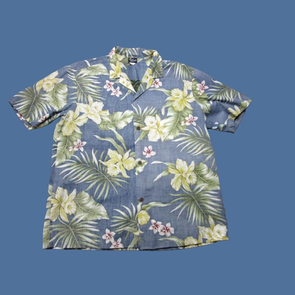Vintage VINTAGE Royal Creations Shirt XL Blue Floral Hawaiian Aloha Mens Reverse Print Size US XL / EU 56 / 4 - 1 Thumbnail