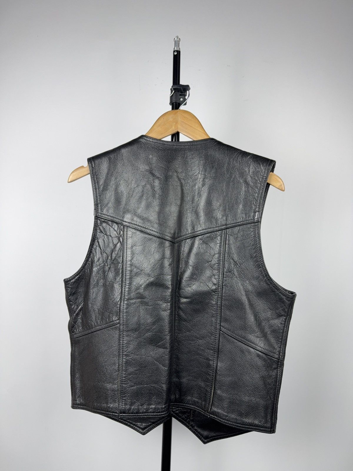 Leather Vintage 90s Retro Leather Moto Biker Rock Opium Vest Size S Size US S / EU 44-46 / 1 - 7 Thumbnail