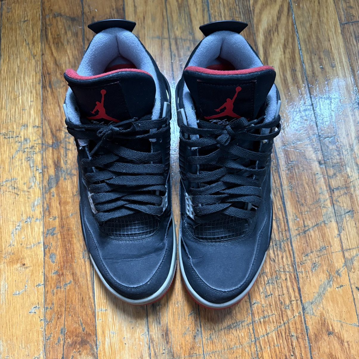 Jordan Brand Air Jordan 4 Retro OG Bred 2019 SIZE 8.5 Black (NO BOX) Size US 8.5 / EU 41-42 - 4 Thumbnail