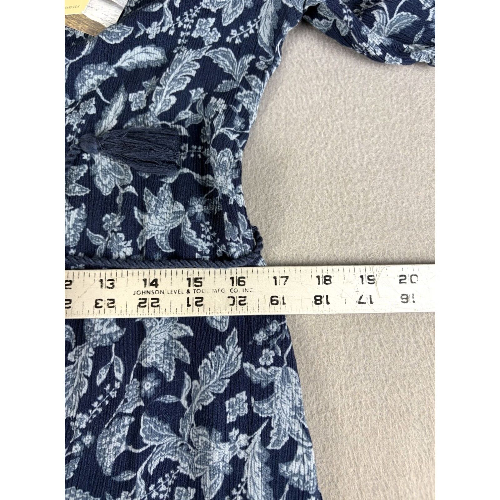 Faherty Faherty Dress Women’s Small Blue Floral Button Front Long Sleeve NEW Size S / US 4 / IT 40 - 7 Thumbnail